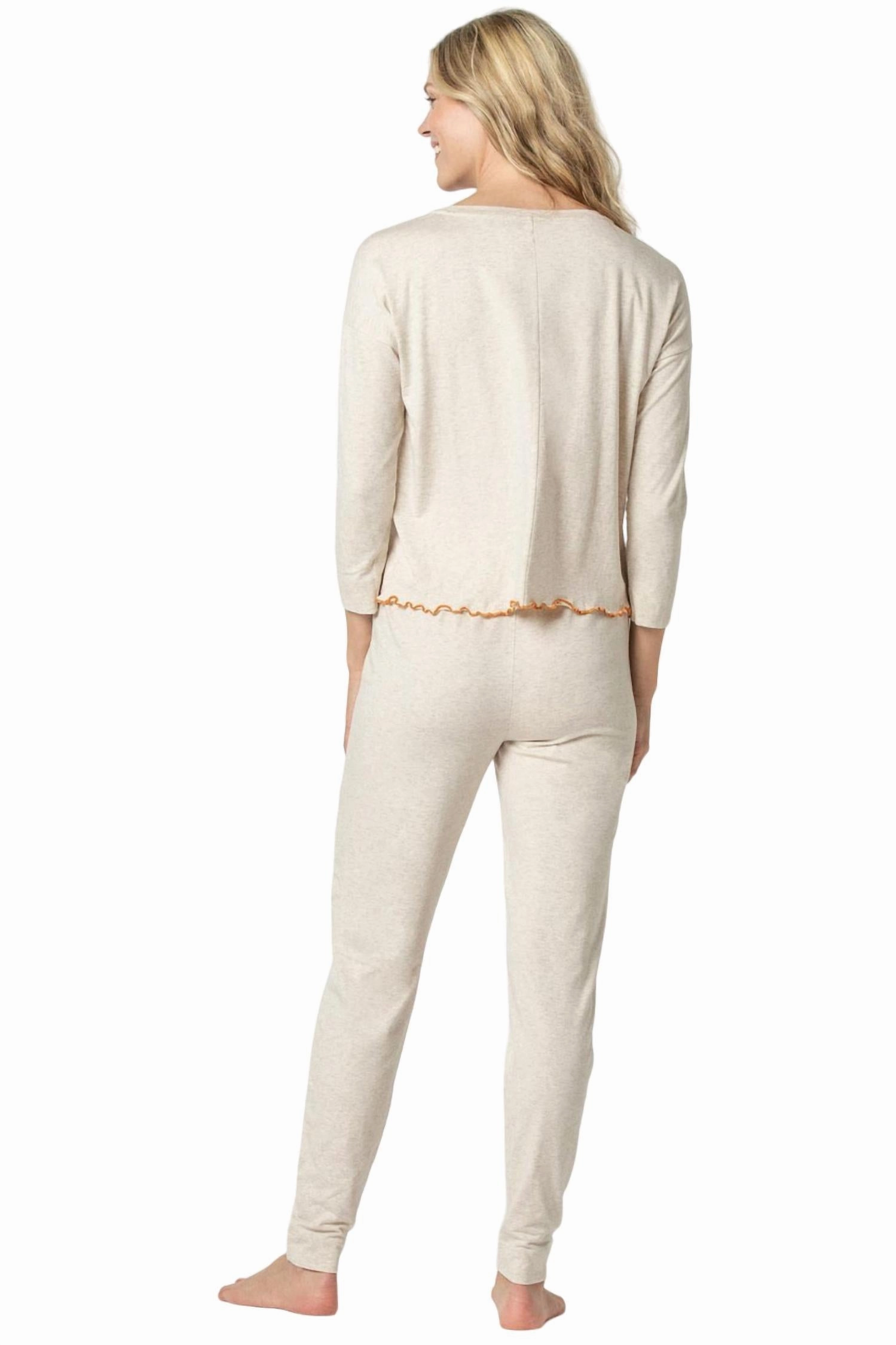 3/4 Long Sleeve & Pant Set In Oat