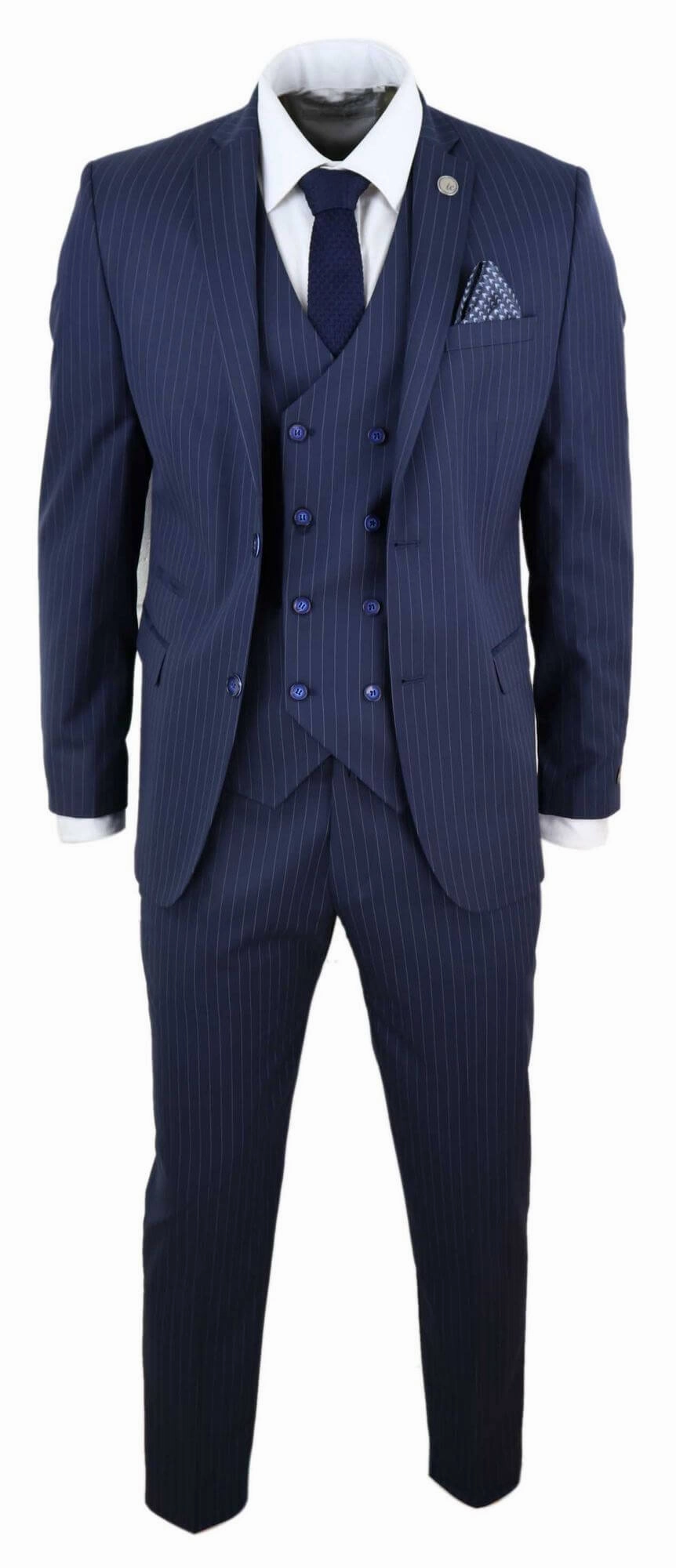 3 Piece Suit Gatsby 1920s Gangster Pinstripe