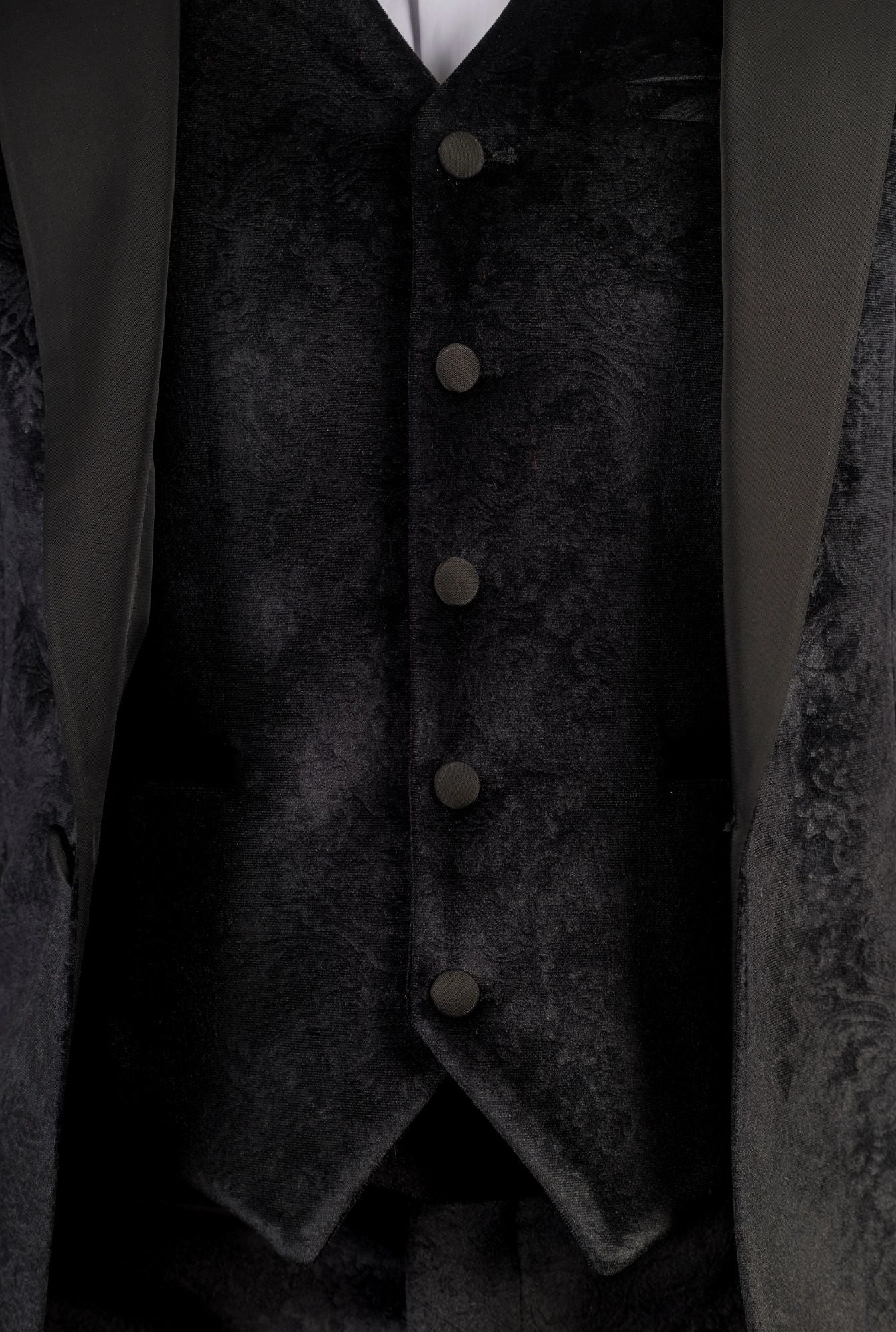 3 Piece Suit Velvet Paisley Shawl Collar Tailored Fit Wedding Tuxedo