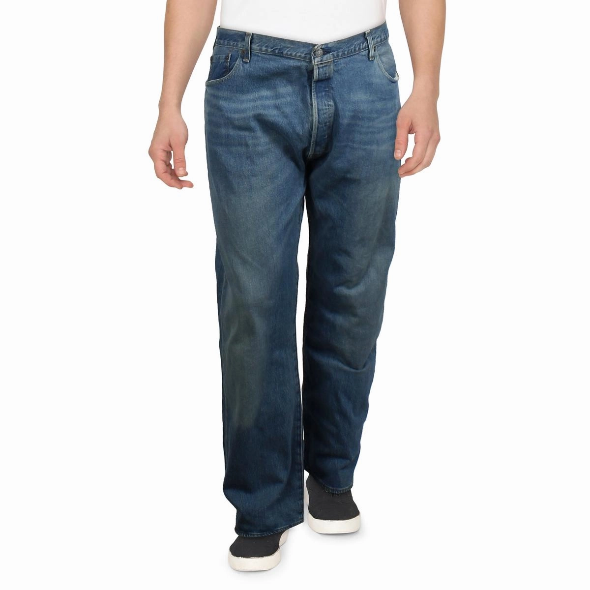 501 Mens Denim Cotton Straight Leg Jeans