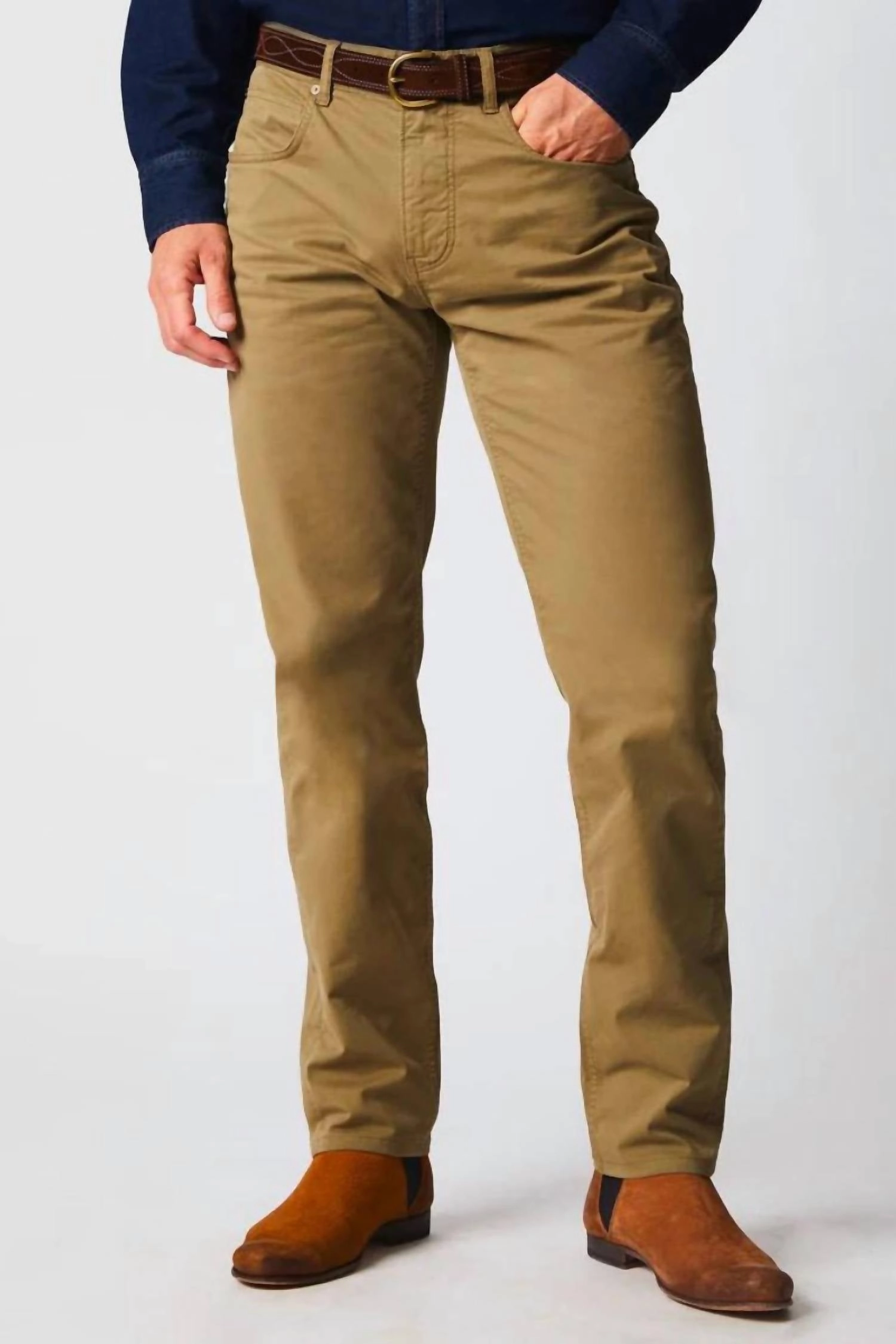 5 Pocket Pant In Moss Green