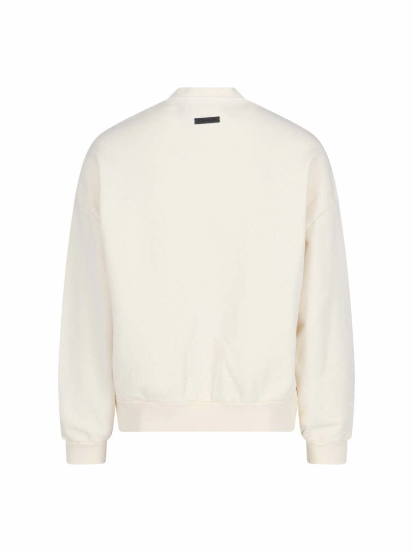 8 Crewneck Sweatshirt In Cream Cotton