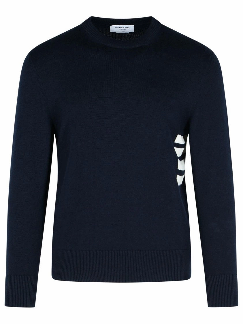 'Stitch' Navy Cotton Sweater