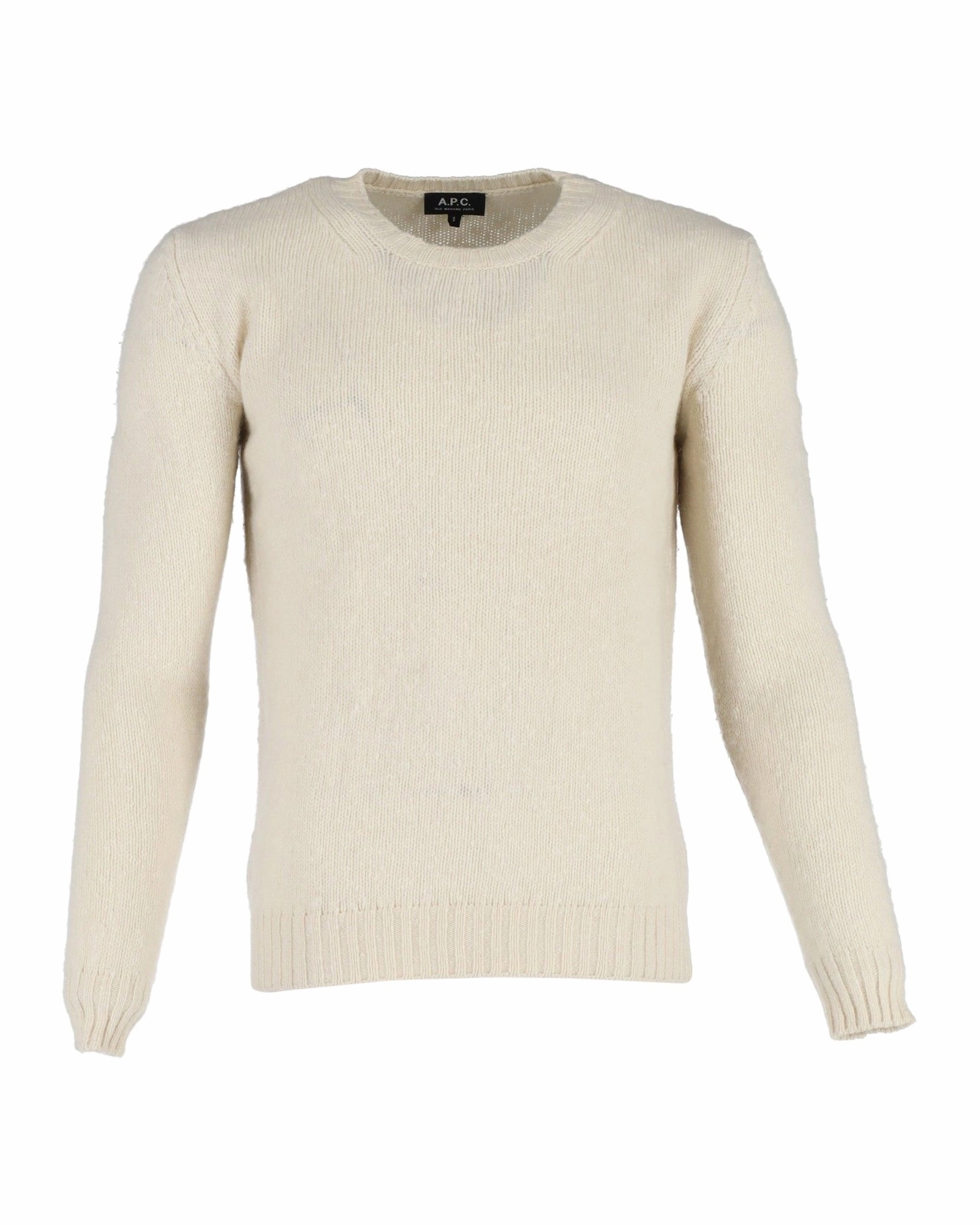 A.P.C. Crewneck Sweater in Cream Wool