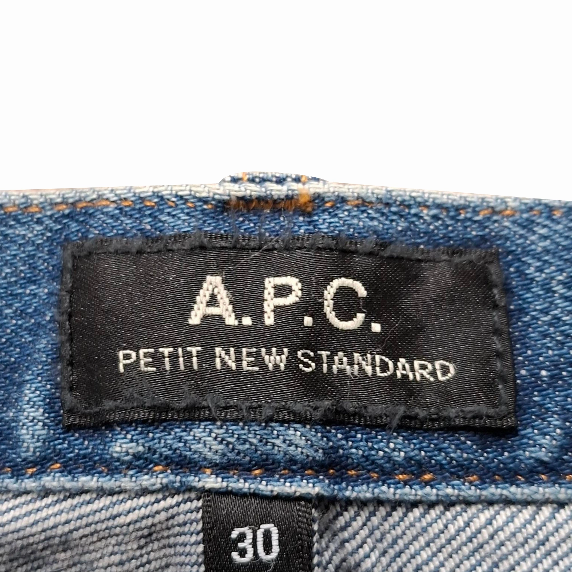 A.P.C. Slim Fit Jeans in Blue Cotton Denim