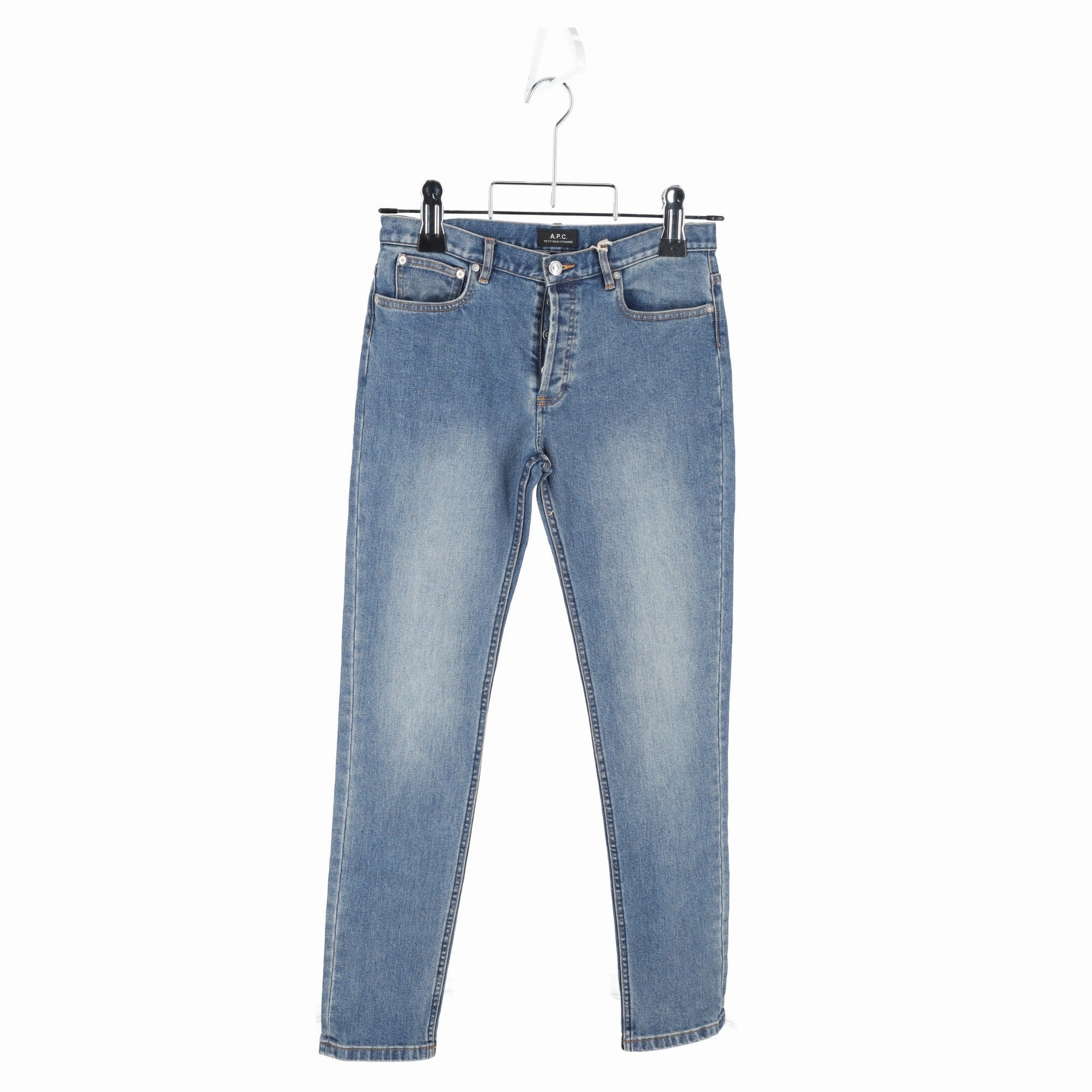 A.P.C. Slim Fit Jeans in Blue Cotton Denim