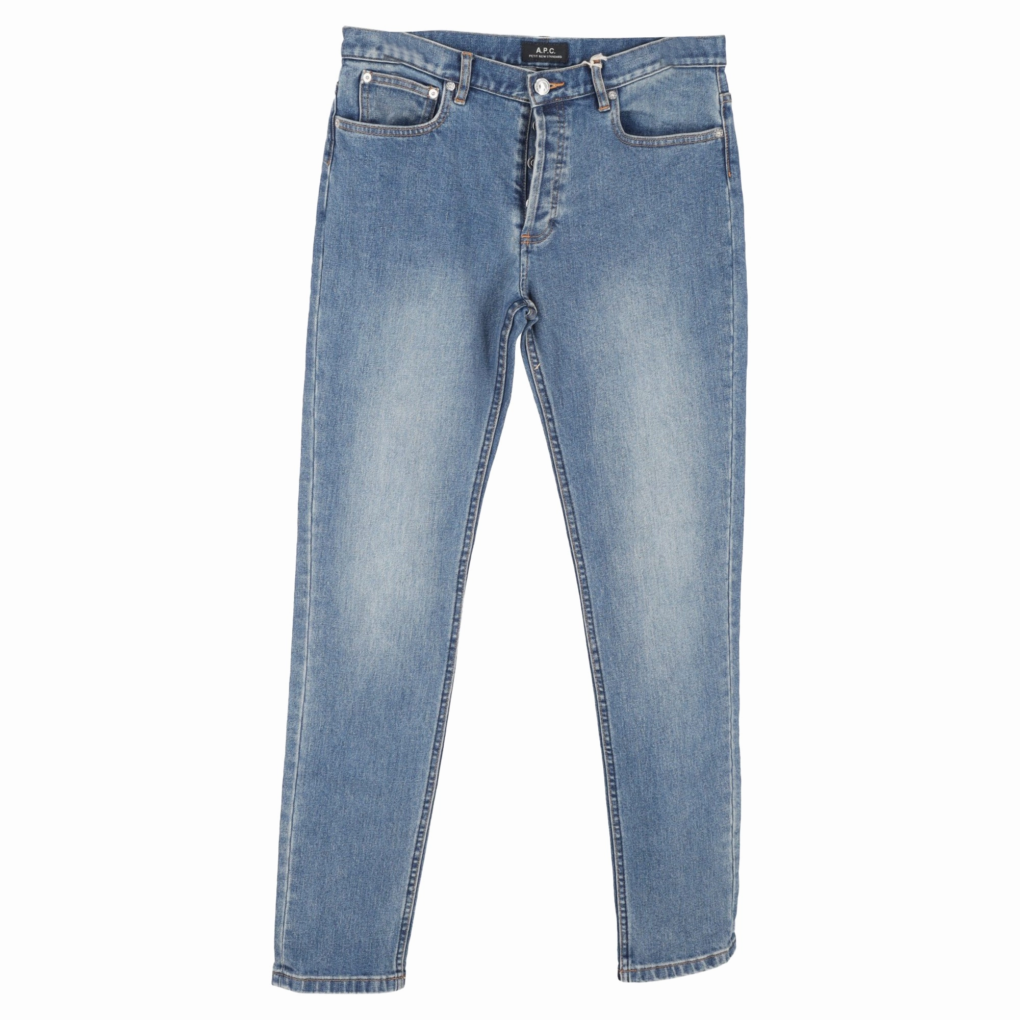 A.P.C. Slim Fit Jeans in Blue Cotton Denim