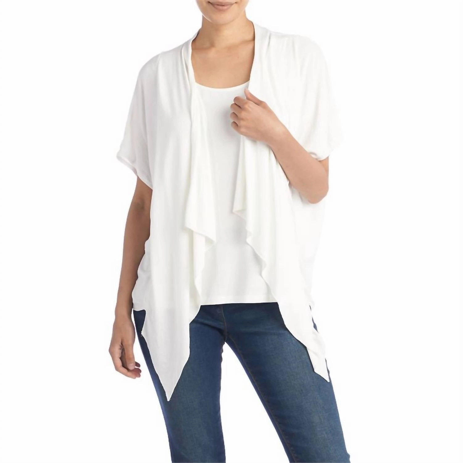Abby Cardigan   Tank Set In Ivory