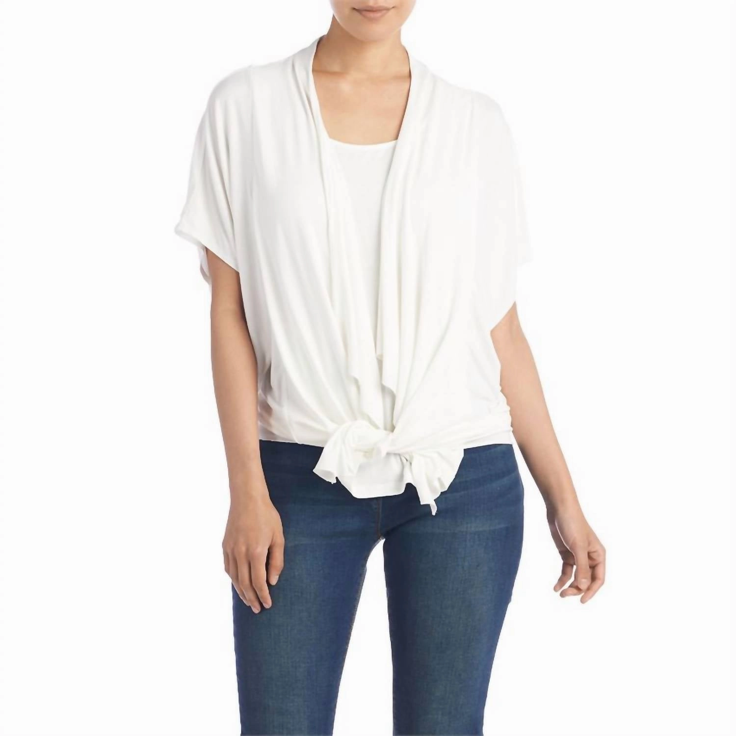 Abby Cardigan   Tank Set In Ivory