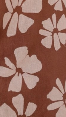 Abilene Wrap Skirt - Brown Daylillies