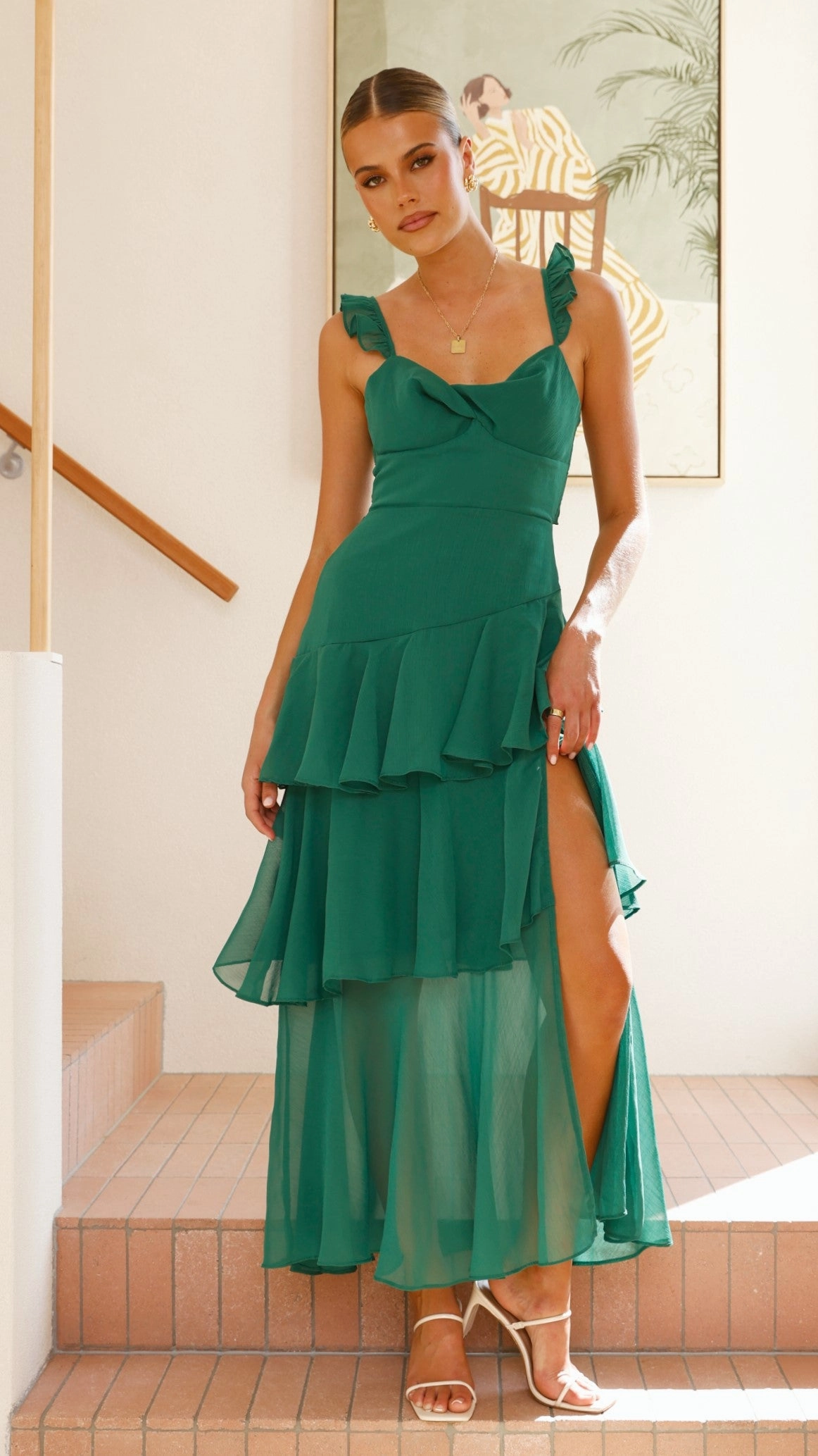 Achelle Maxi Dress - Forest Green