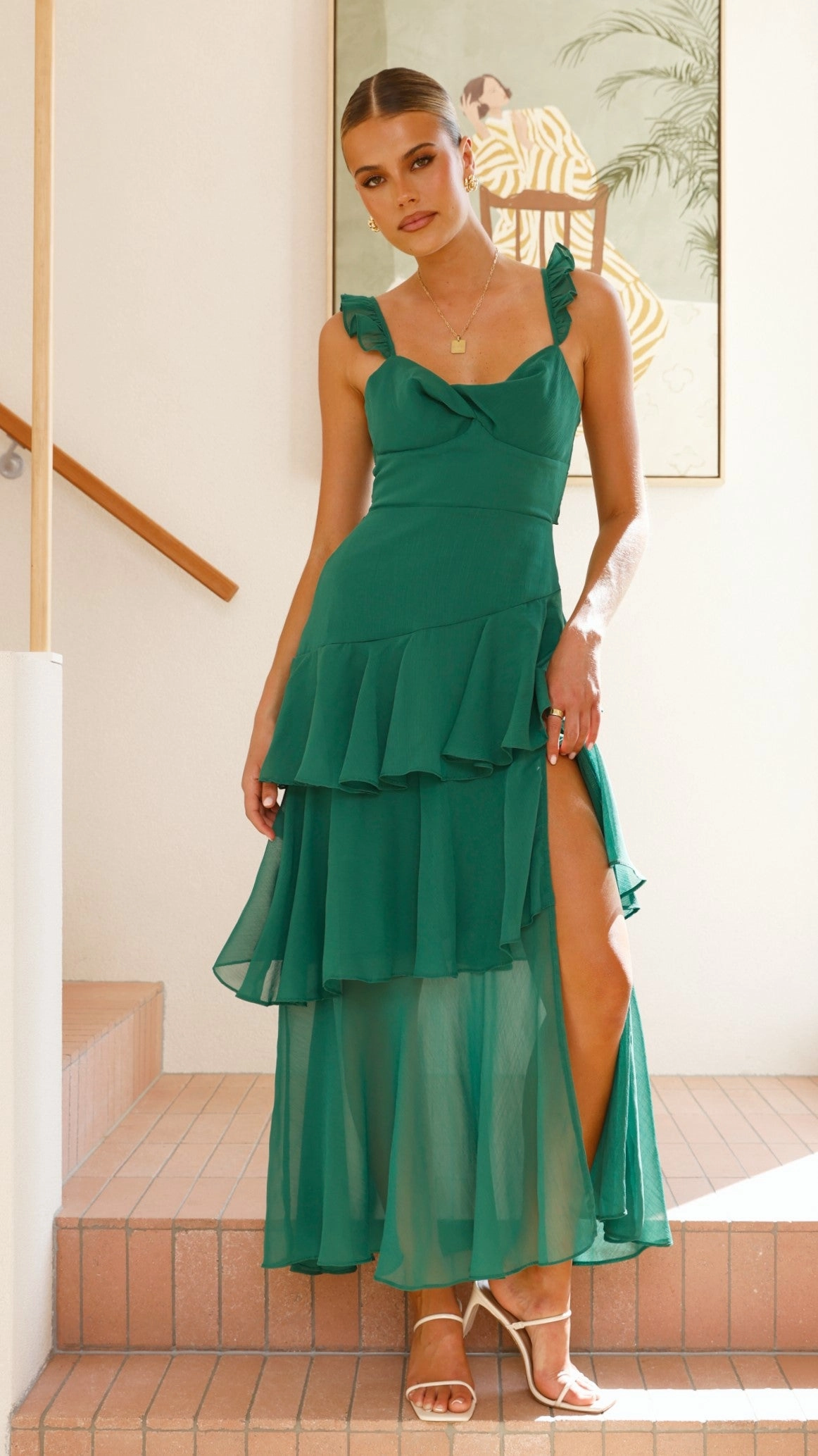Achelle Maxi Dress - Forest Green