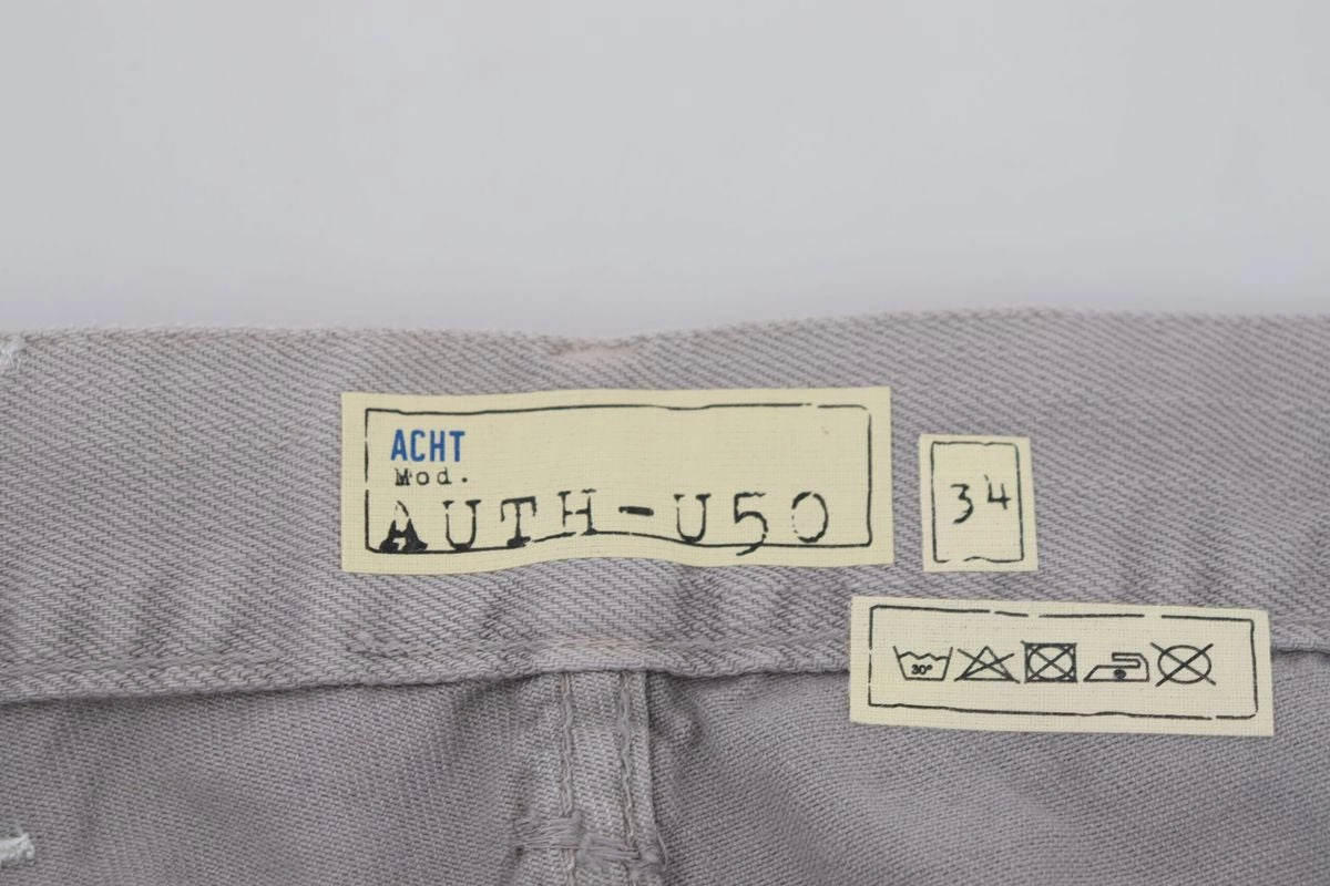 Acht  Cotton Straight Fit Folded Hem Casual blue Men's Jeans