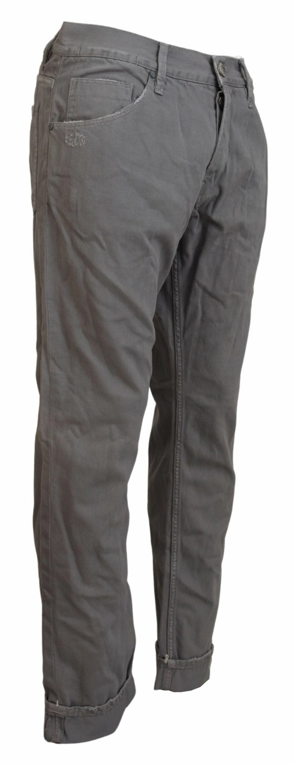 Acht  Cotton Straight Fit Folded Hem Casual blue Men's Jeans