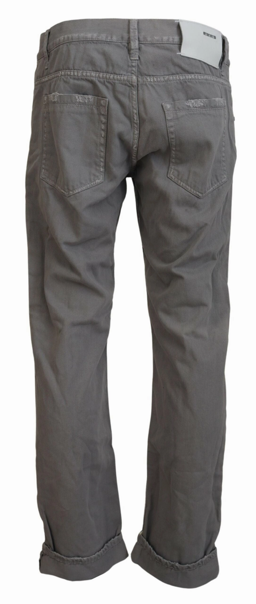 Acht  Cotton Straight Fit Folded Hem Casual blue Men's Jeans