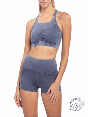 Acid Wash Racerback Sports Bra affordable athletic pants for men