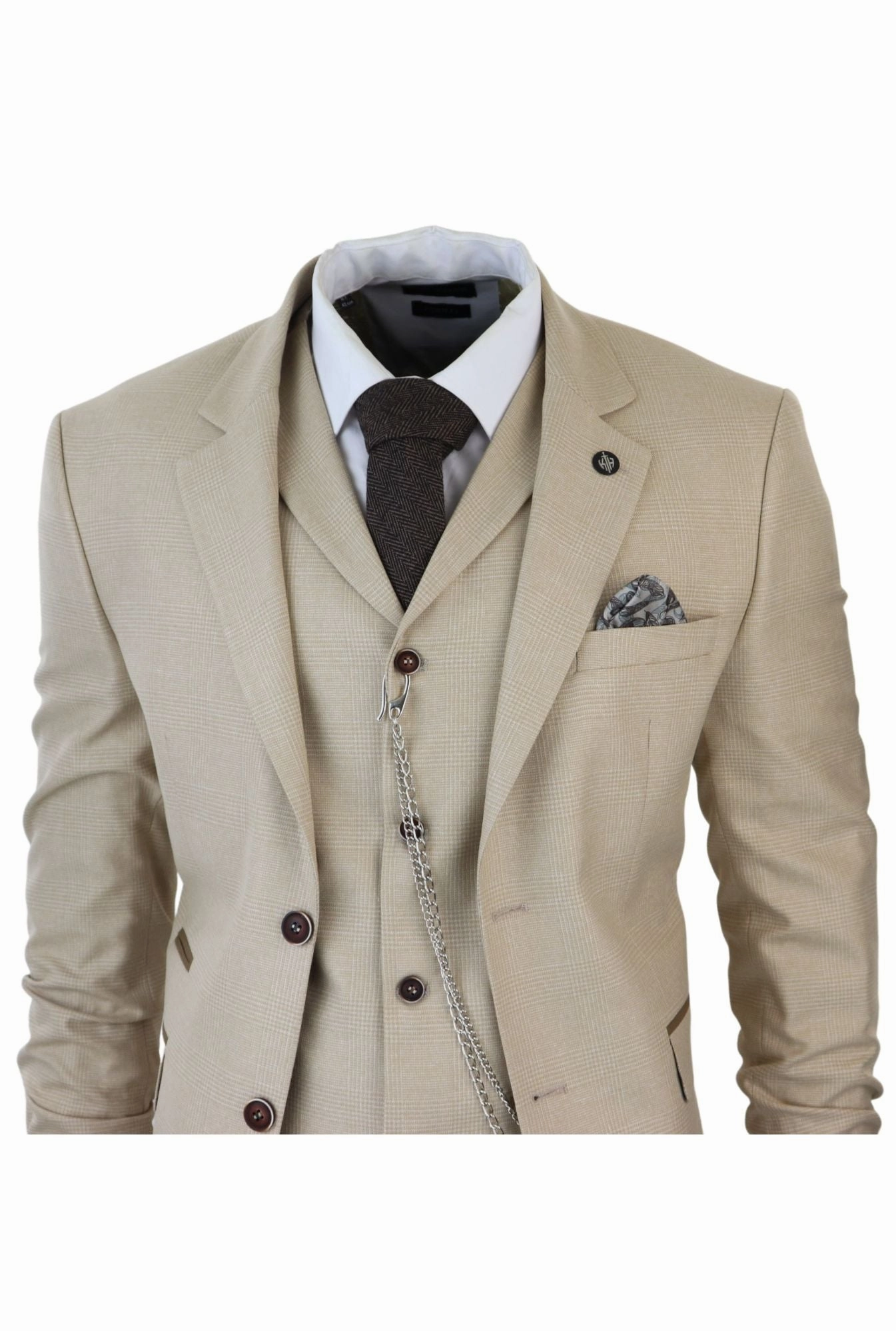 AK-08 Herringbone Tweed 3 Piece Suit