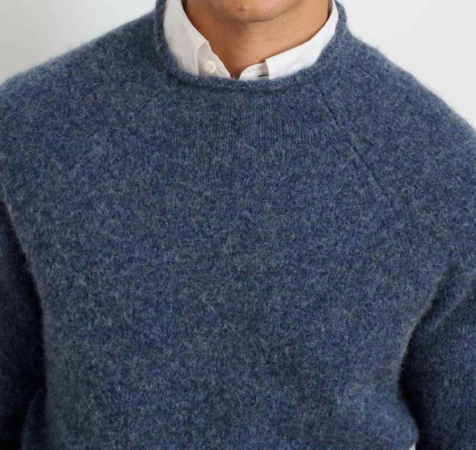 Alex Alpaca Sweater In Heather Storm
