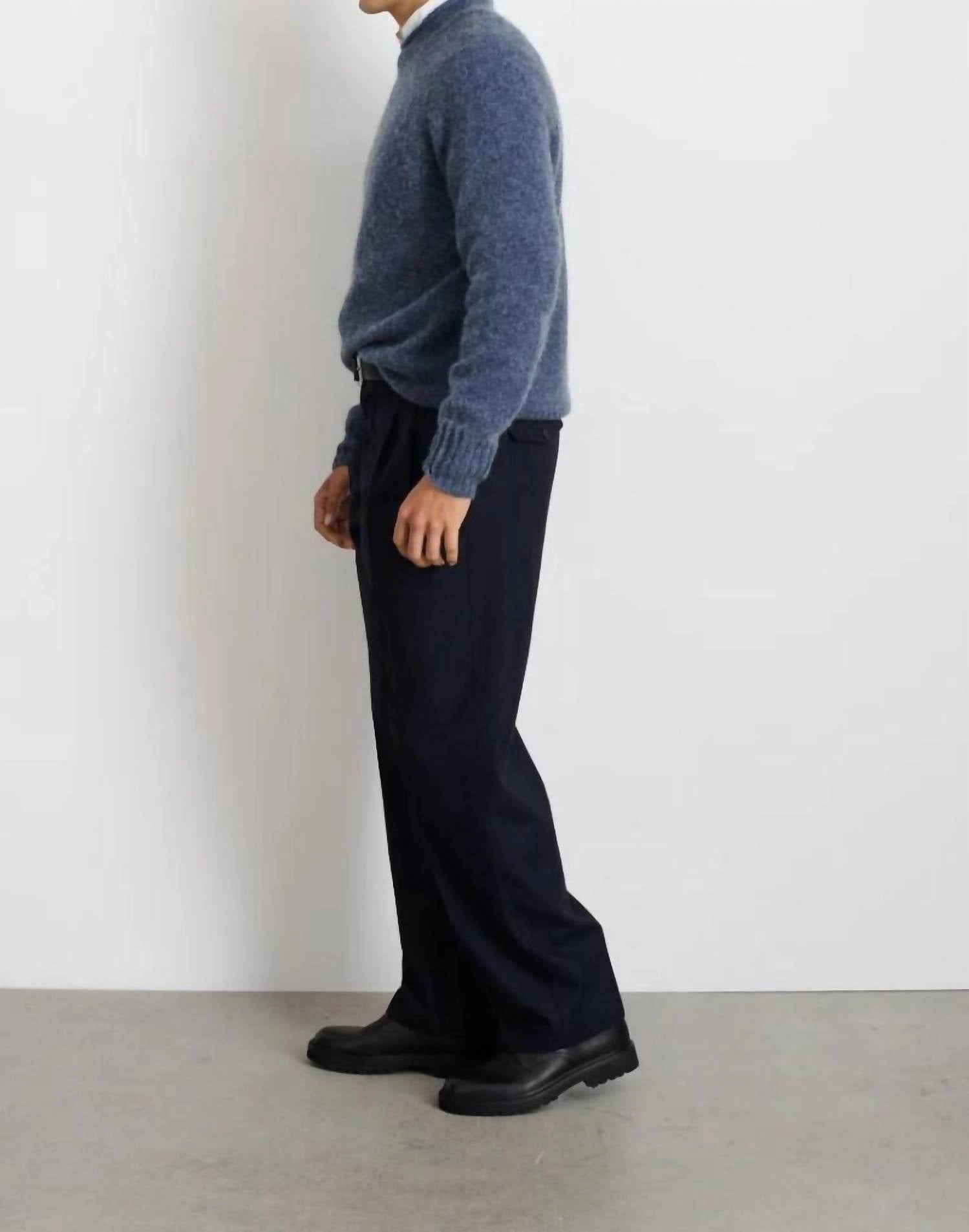 Alex Alpaca Sweater In Heather Storm