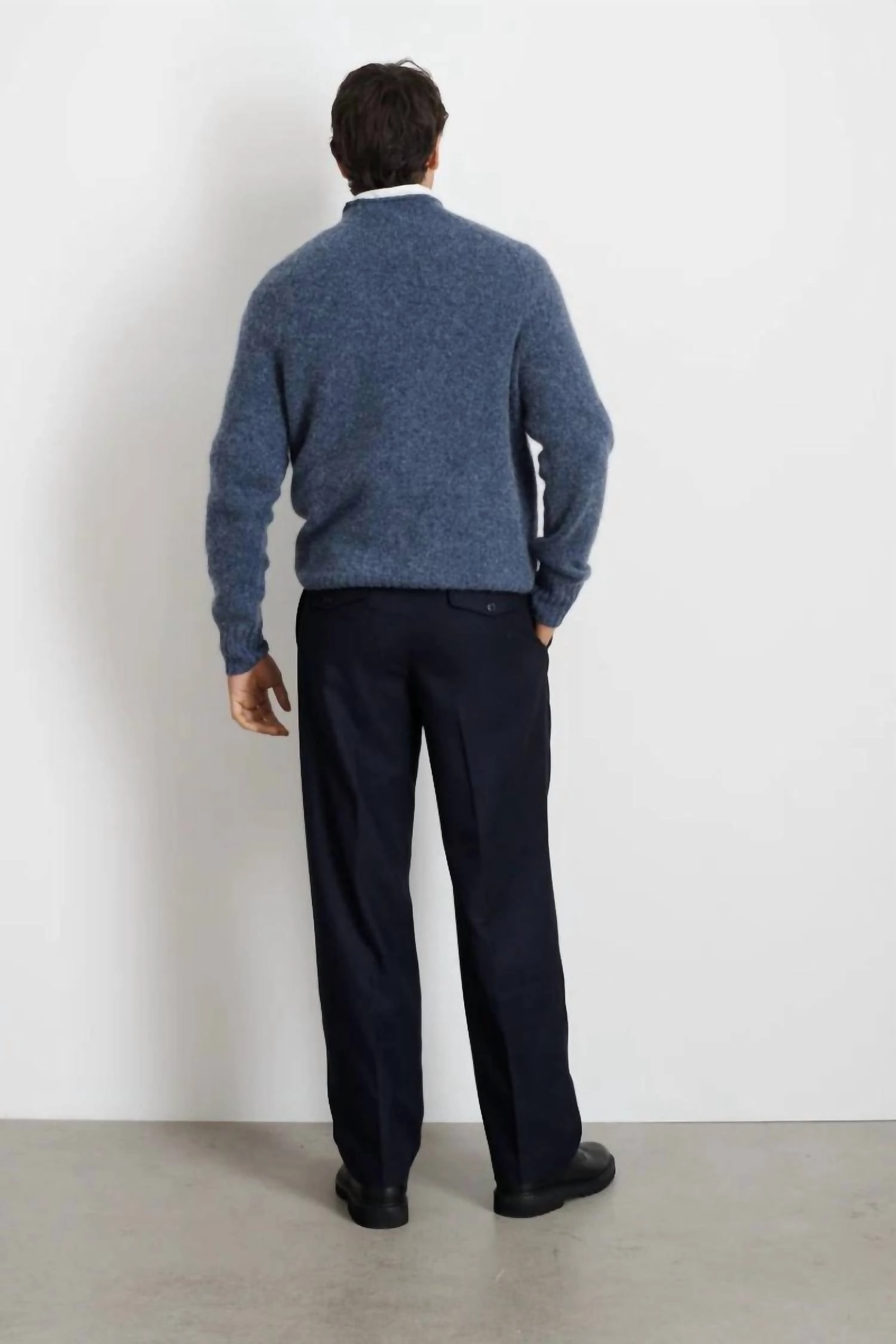 Alex Alpaca Sweater In Heather Storm