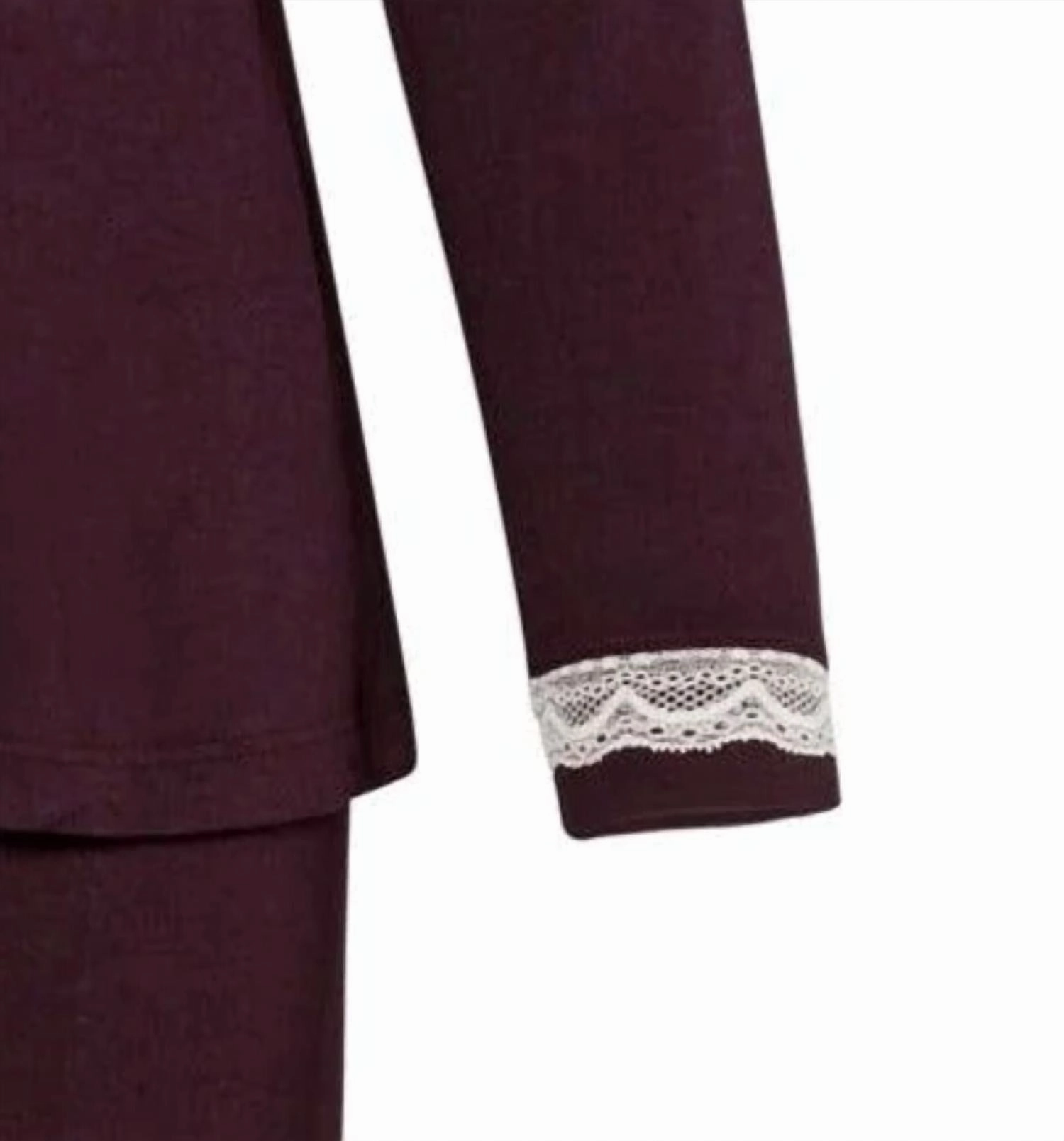 Alissa Long Sleeve Pullover Top Pajama Set In Vineyard