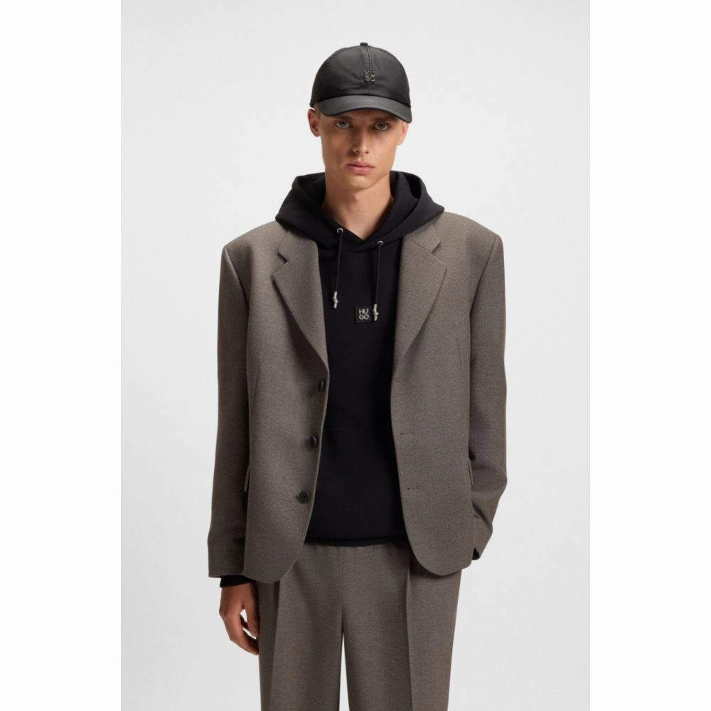 All-gender modern-fit suit jacket in moulin twill
