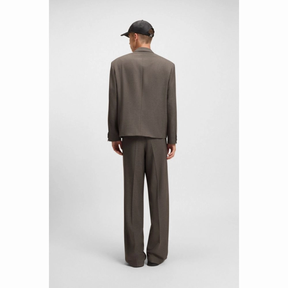 All-gender modern-fit suit jacket in moulin twill