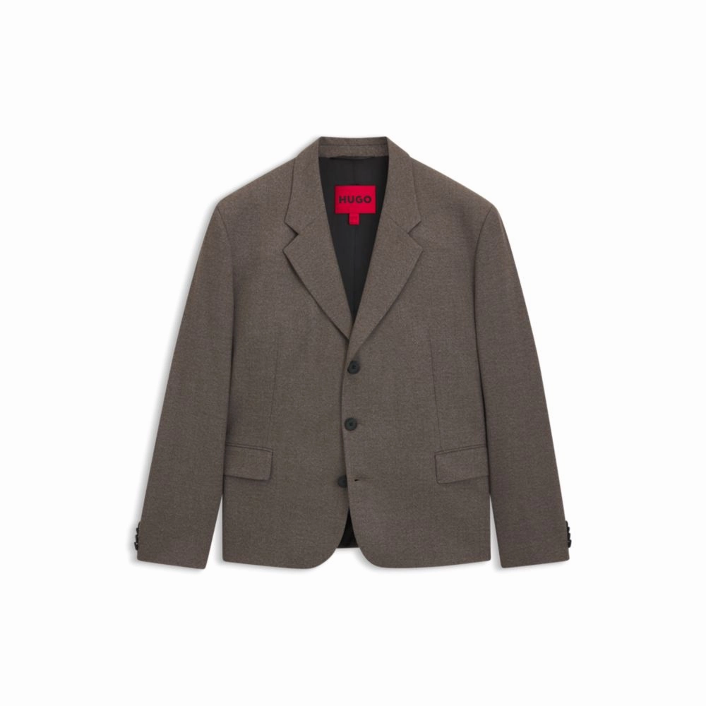 All-gender modern-fit suit jacket in moulin twill