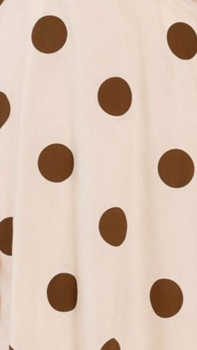 Alondra Midi Dress - White/Camel