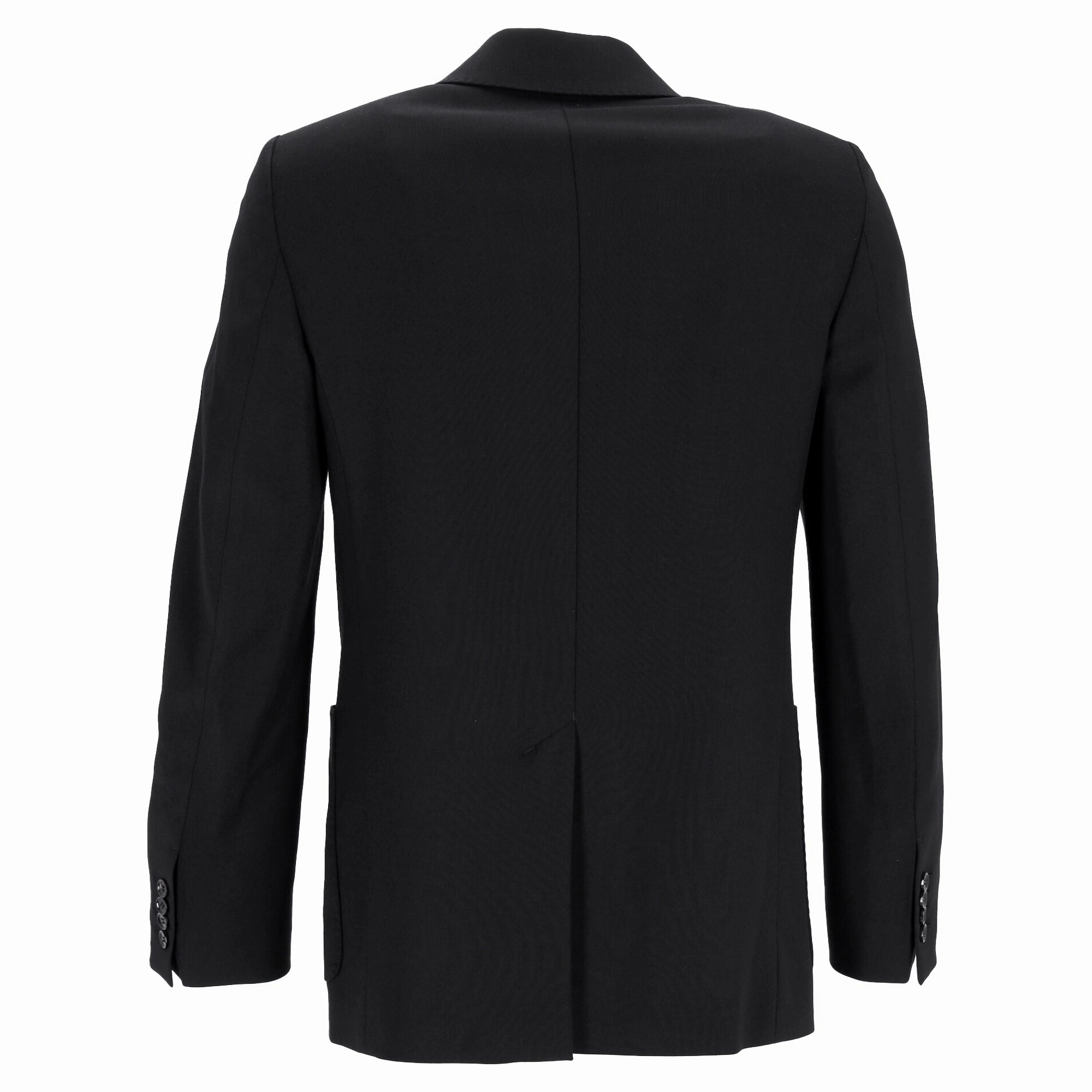 Ami Double-Breasted Blazer with Pockets in Black Wool