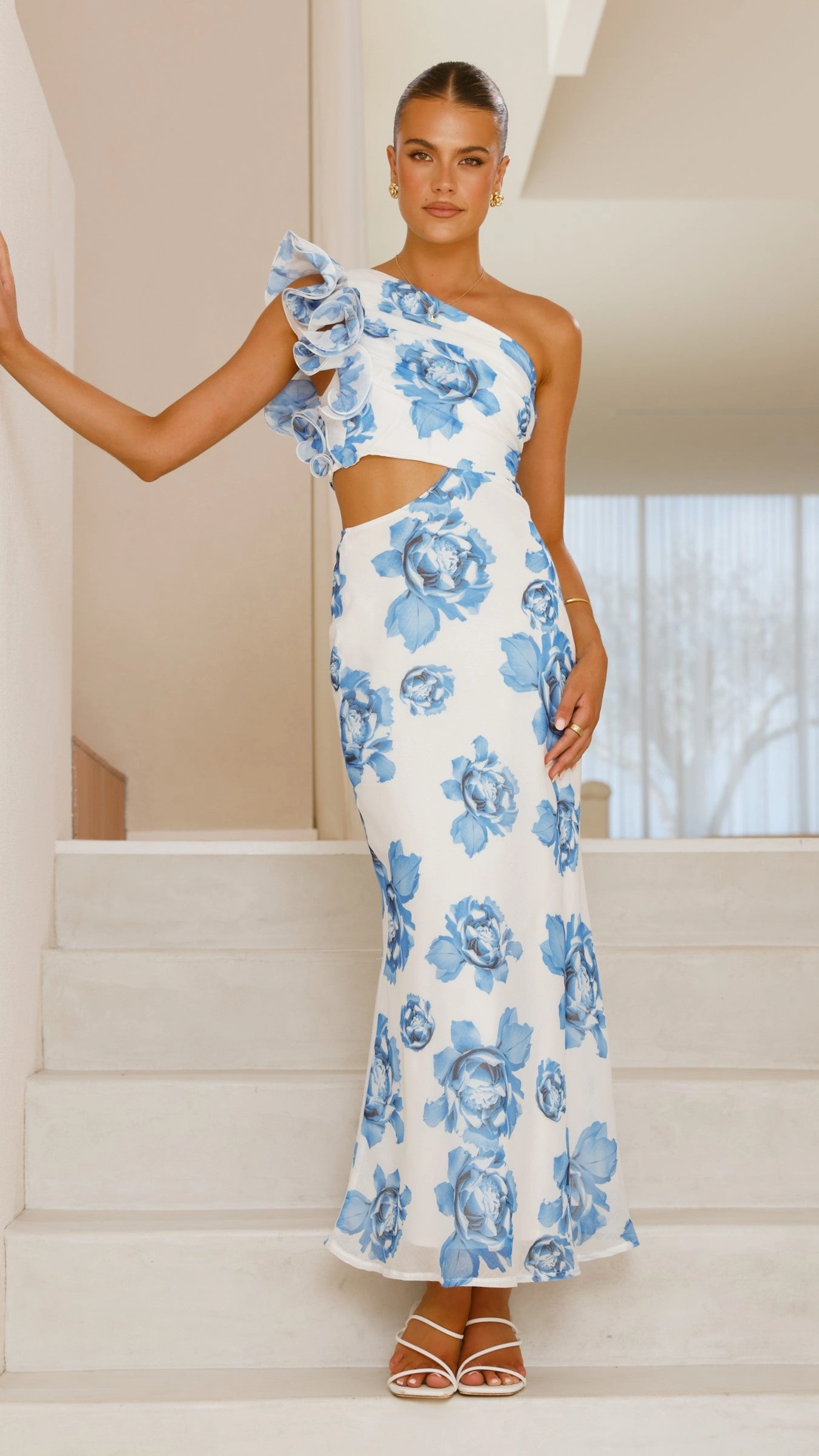 Amina Maxi Dress - Blue Rose