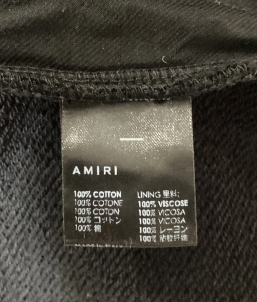 Amiri Logo-Embroidered Sweatpants in Black Cotton