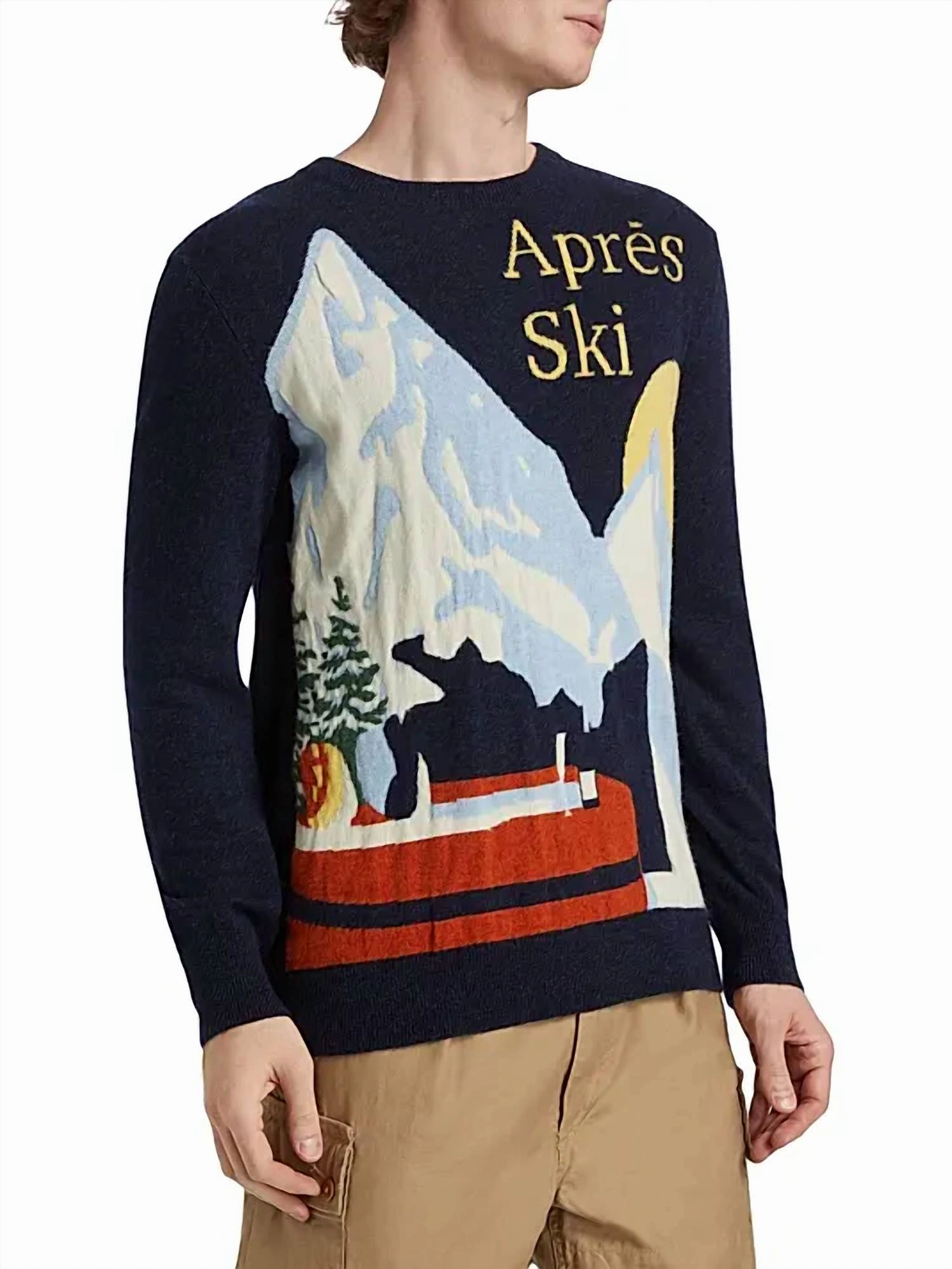 Apres Ski Crewneck Sweater In Black