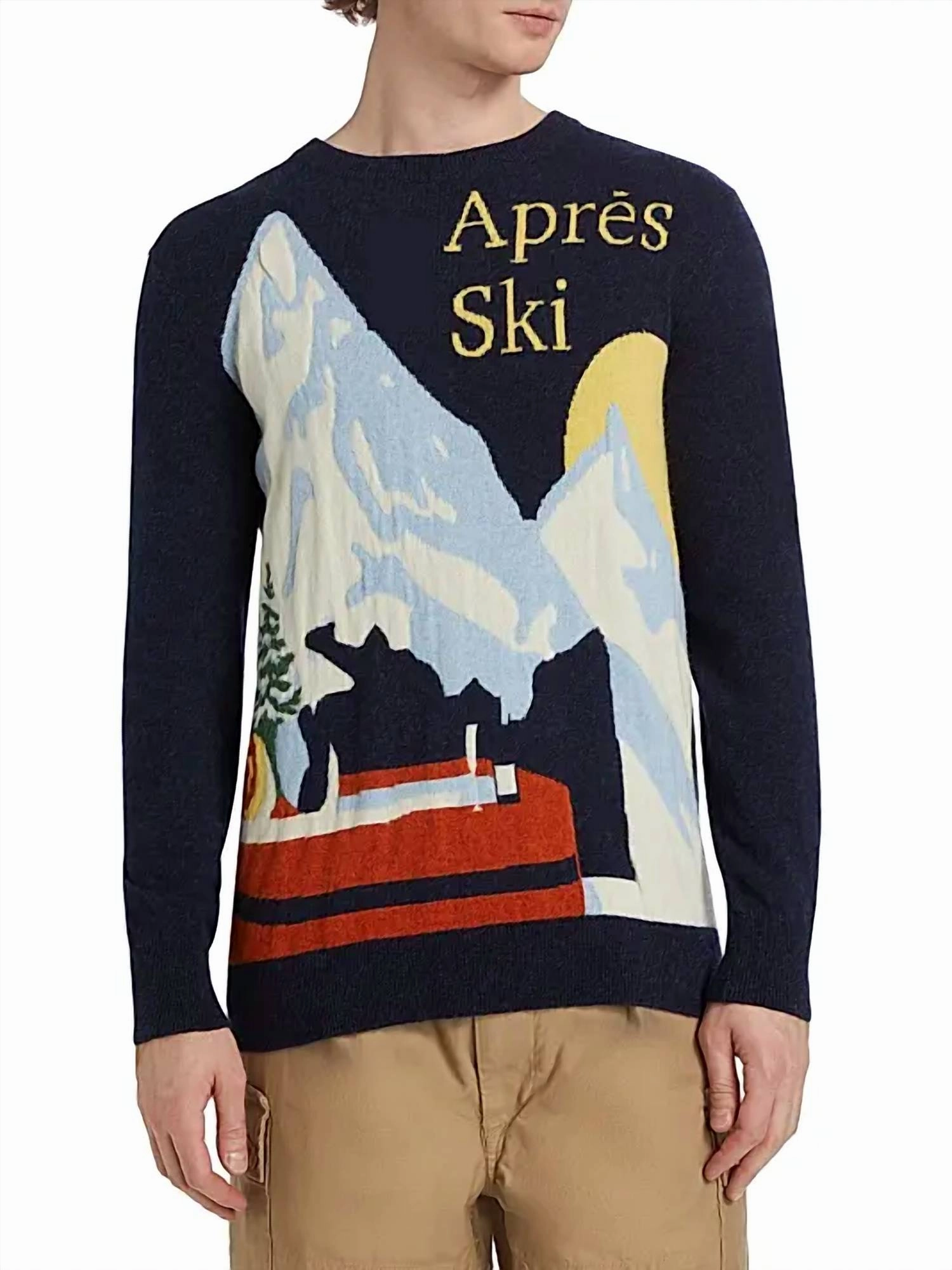 Apres Ski Crewneck Sweater In Black