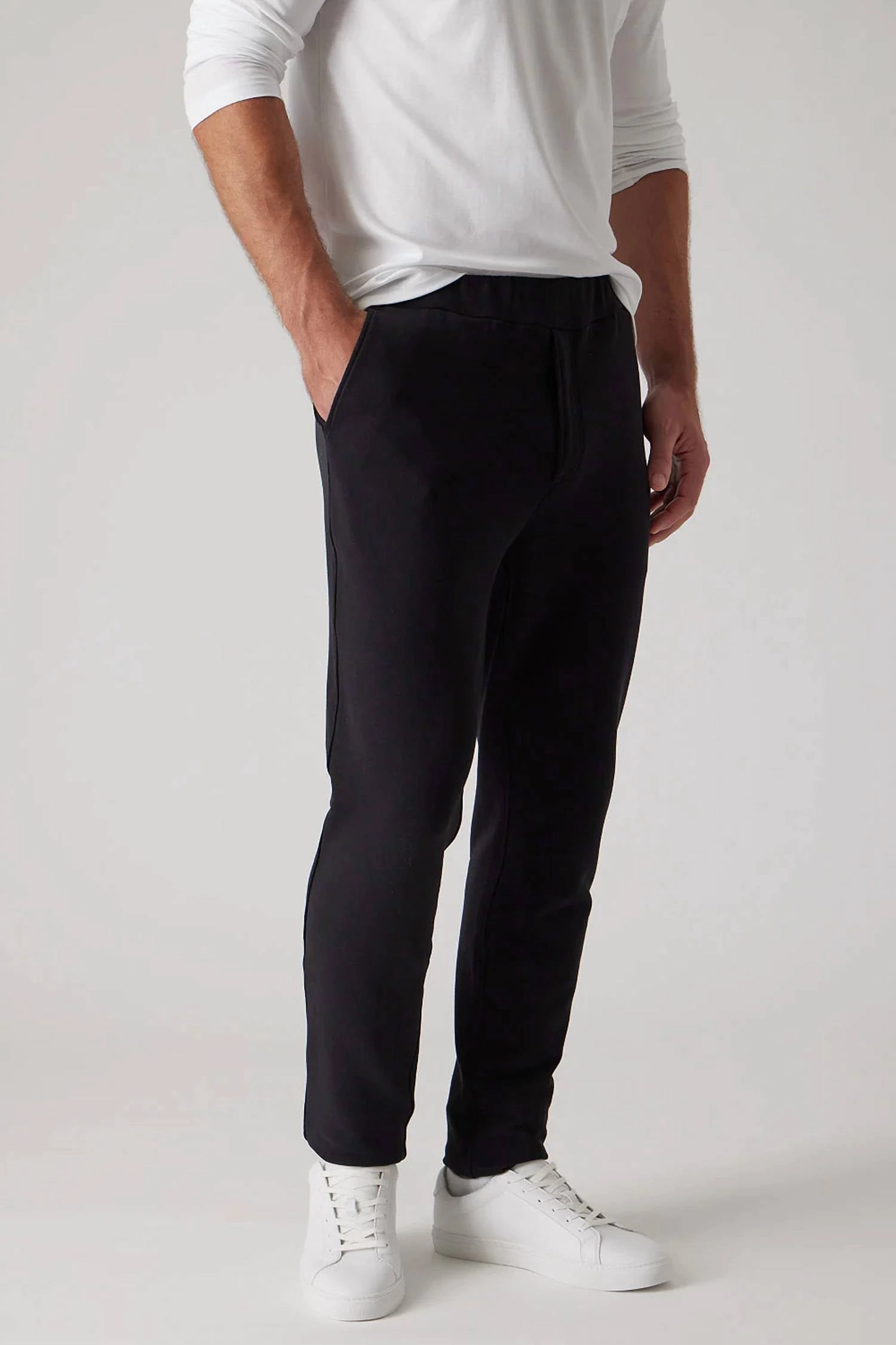 Aqua Cotton Sweatpant In Black