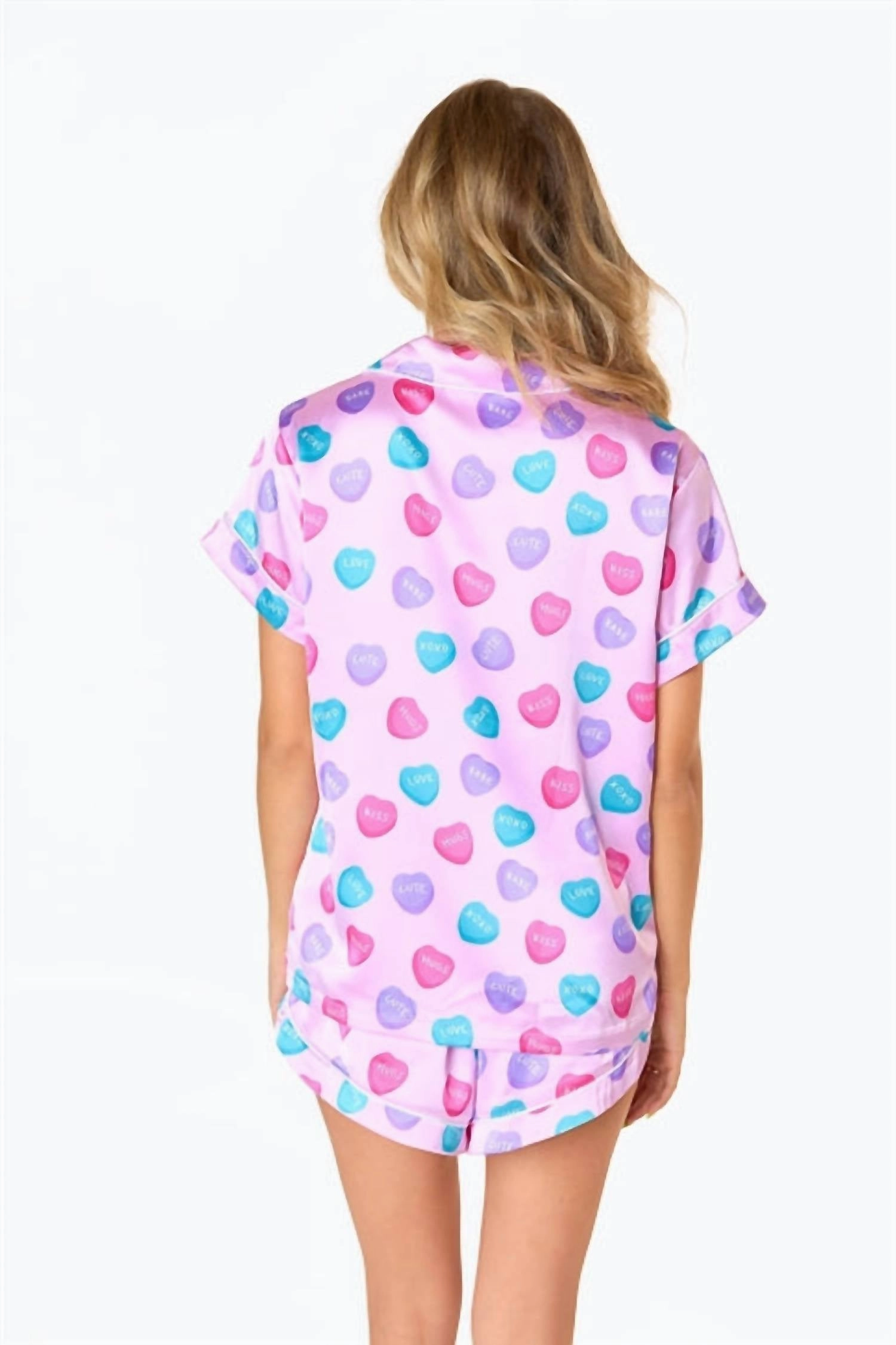 Aurora Pajama Set In Sweet Hearts
