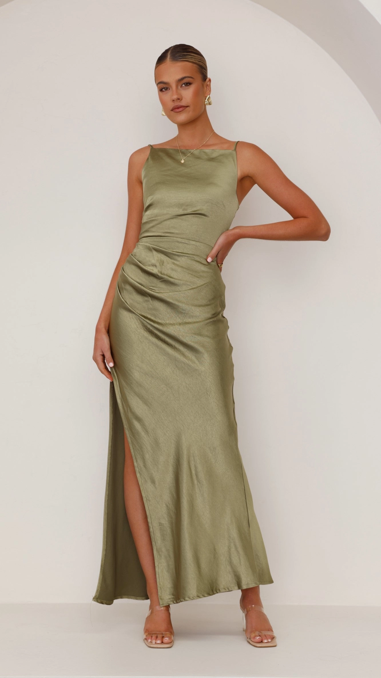 Ava Maxi Dress - Olive