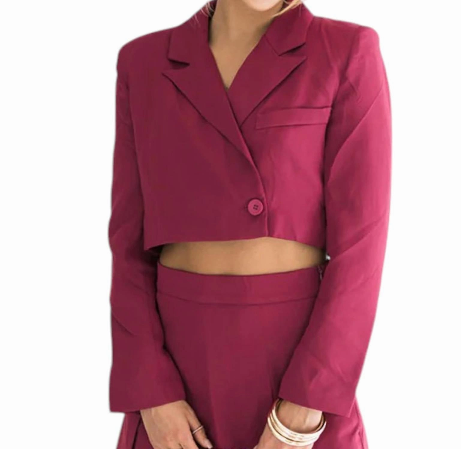 Avery Blazer And Skort Set In Red