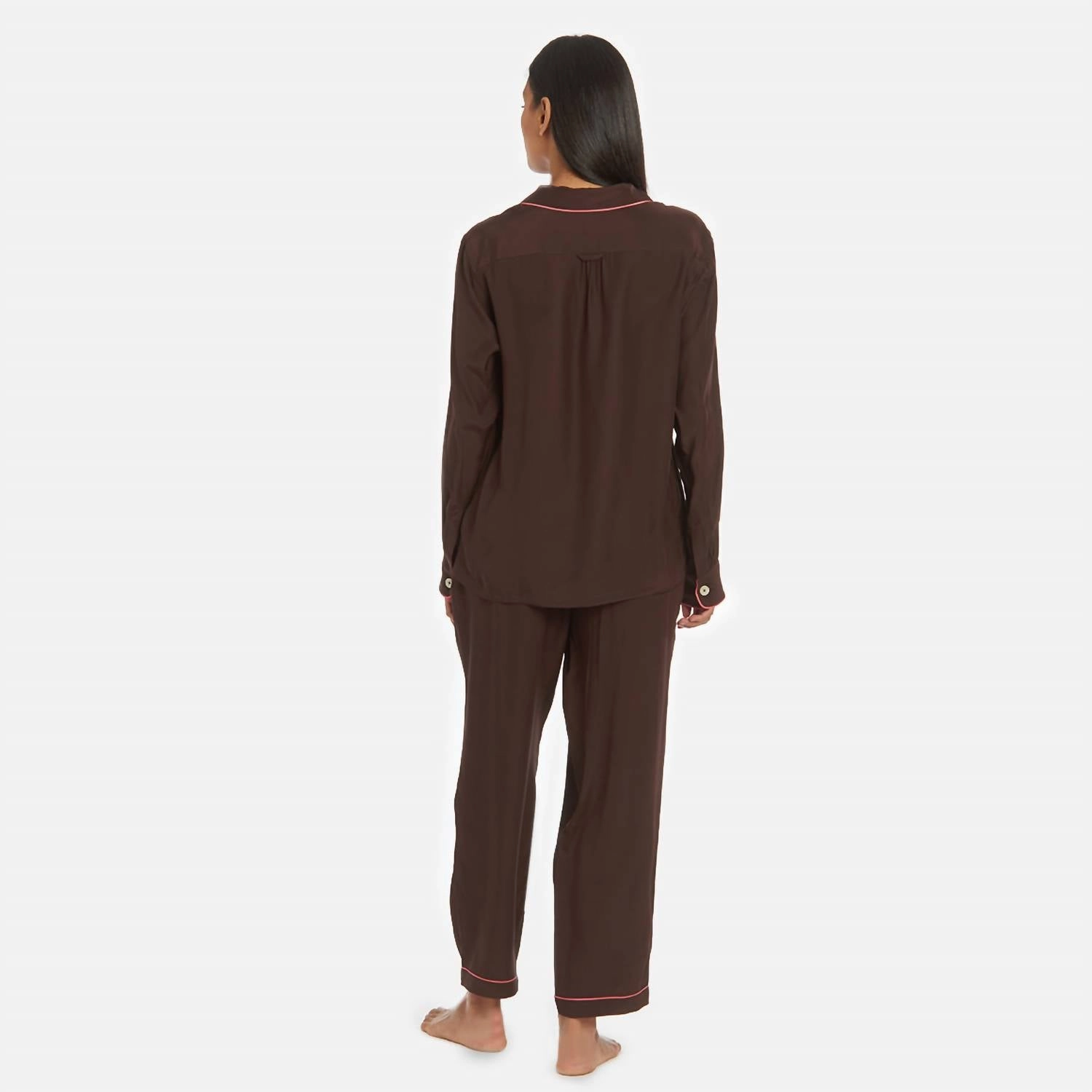 Ayla Washable Silk Pj Set In Tree