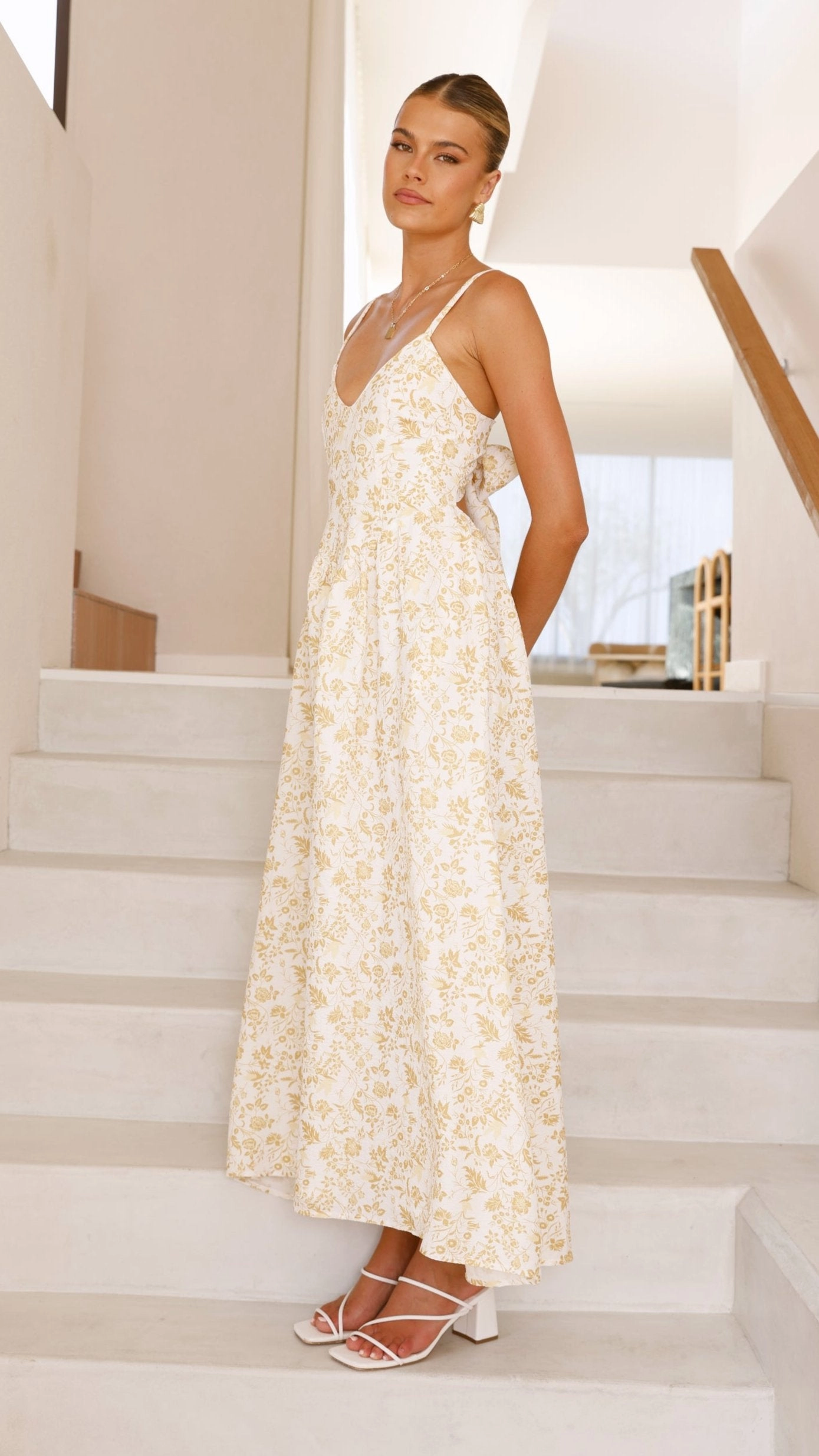 Azura Maxi Dress - Yellow Floral