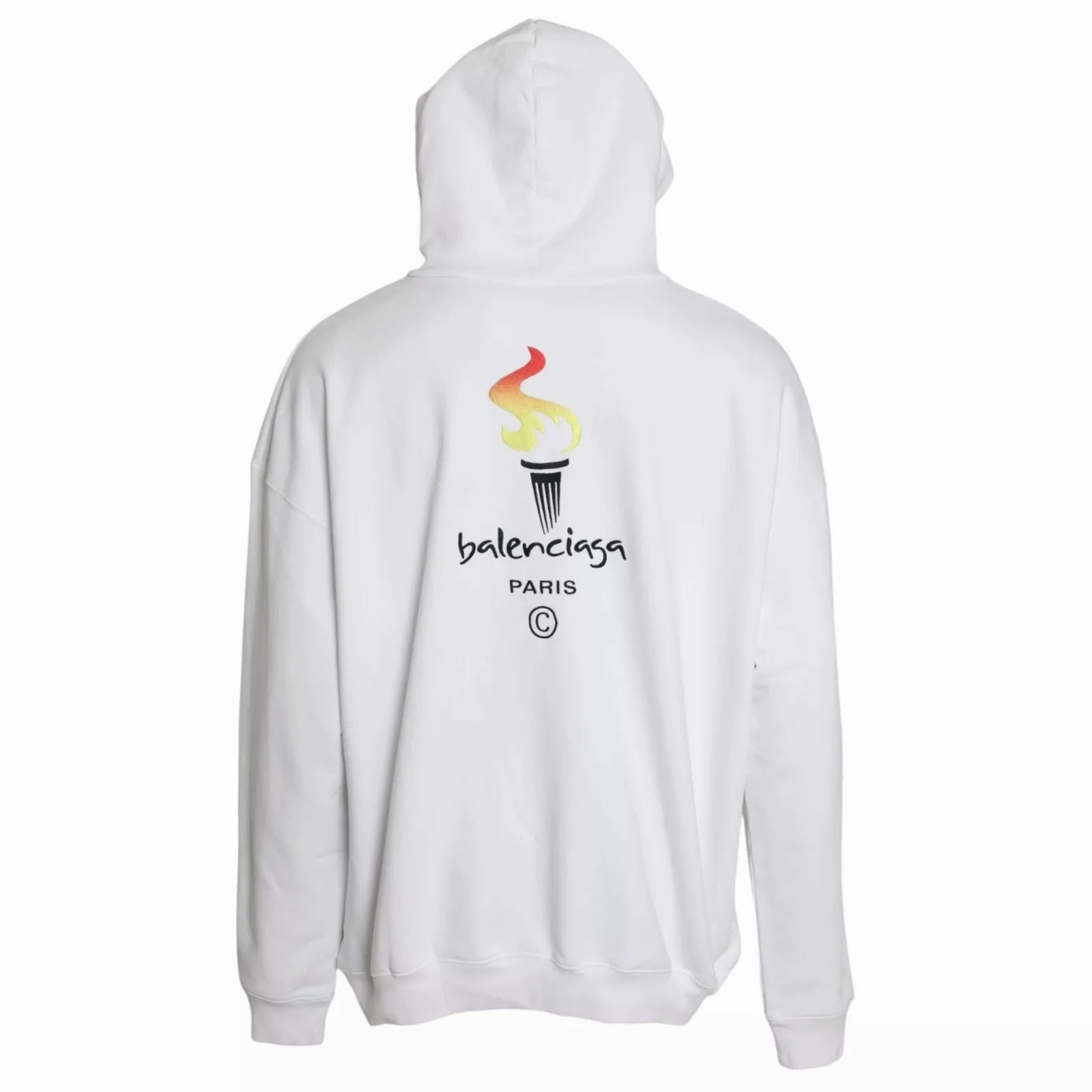 Balenciaga Cotton Logo Hooded Pullover Oversize Men's Sweater (Pre-Owned)