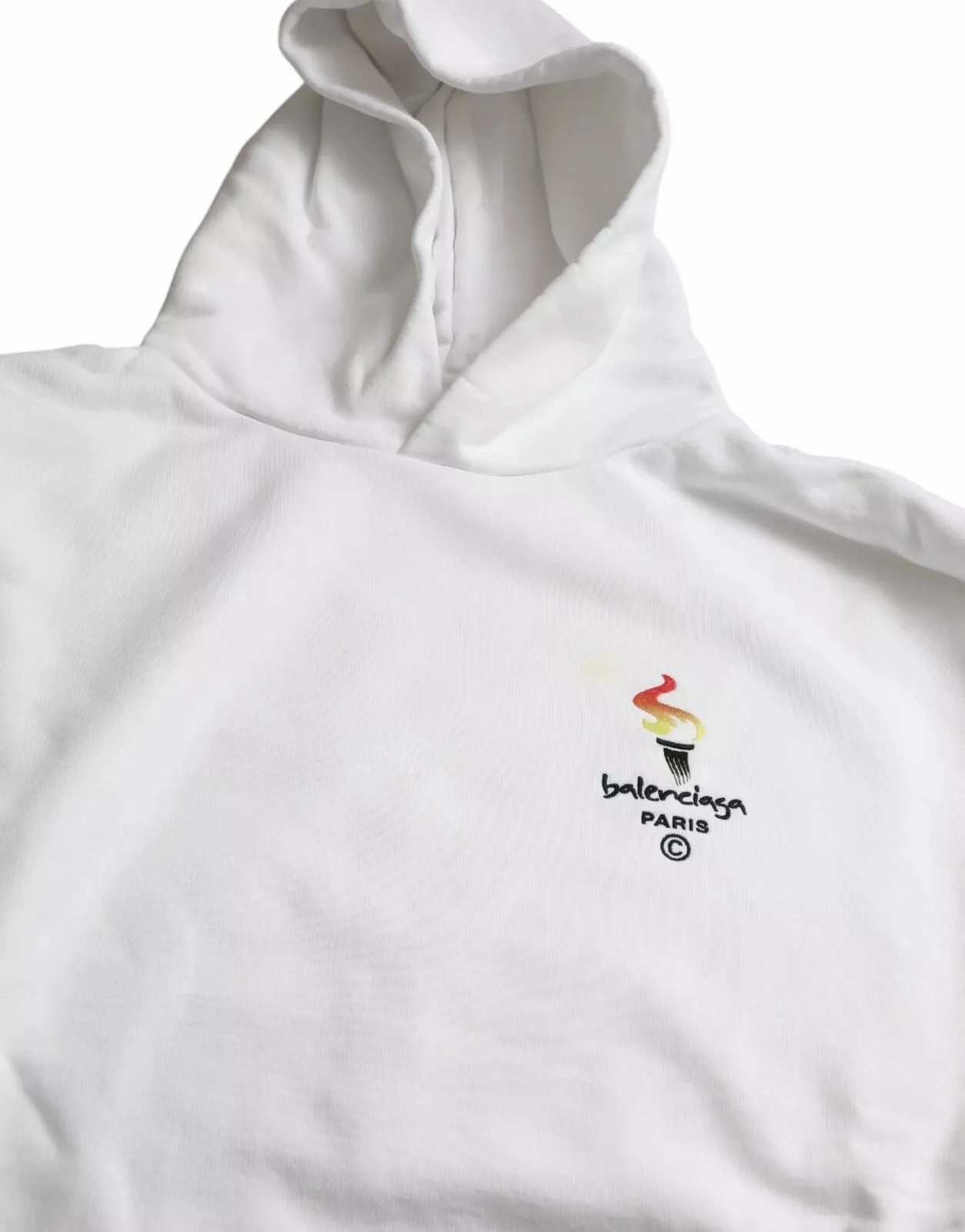 Balenciaga Cotton Logo Hooded Pullover Oversize Men's Sweater (Pre-Owned)