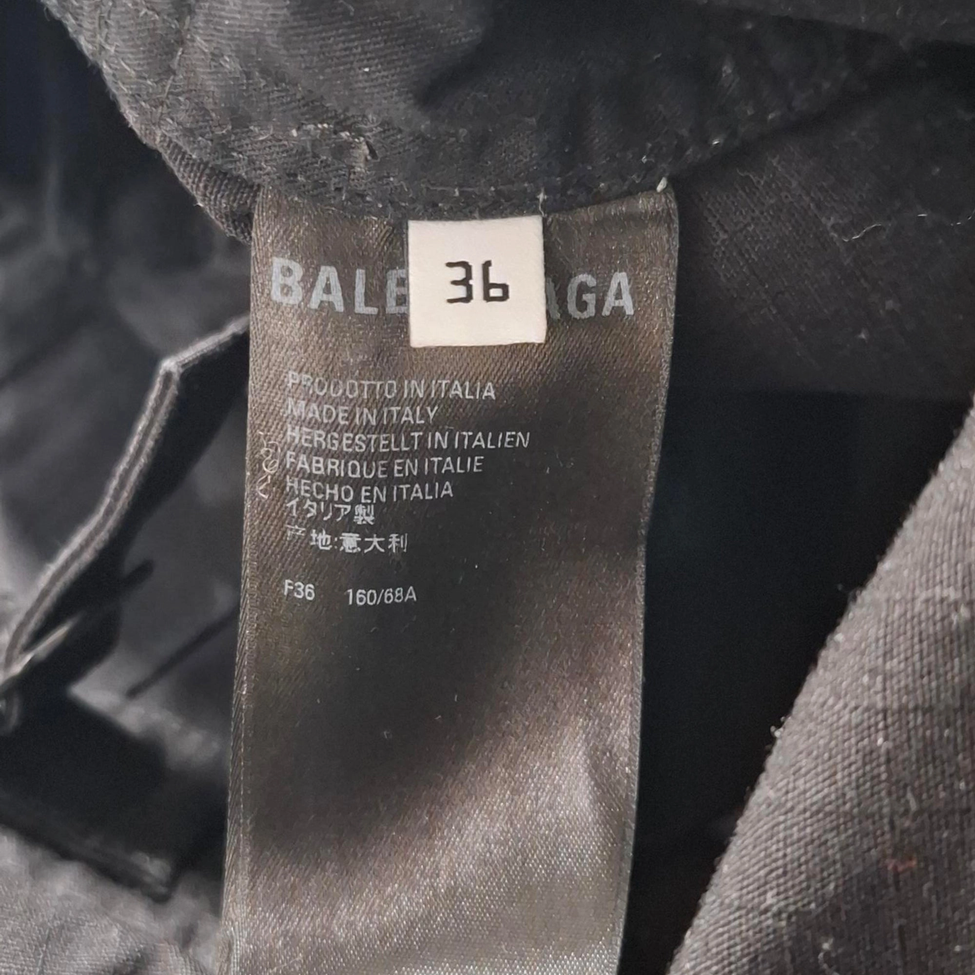 Balenciaga Flared Cargo Pants in Black Cotton