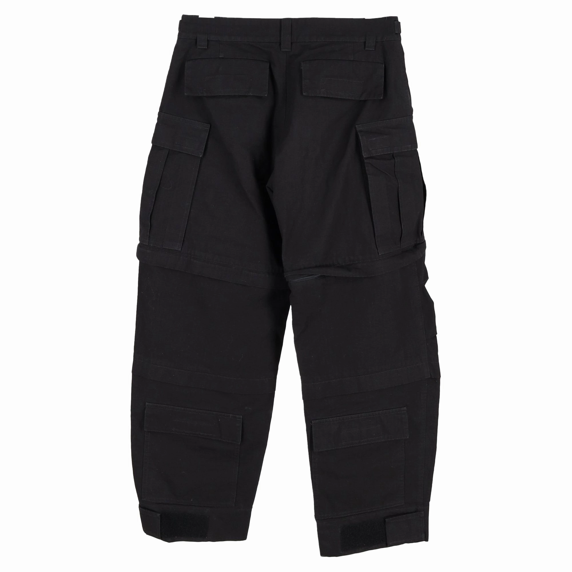 Balenciaga Flared Cargo Pants in Black Cotton