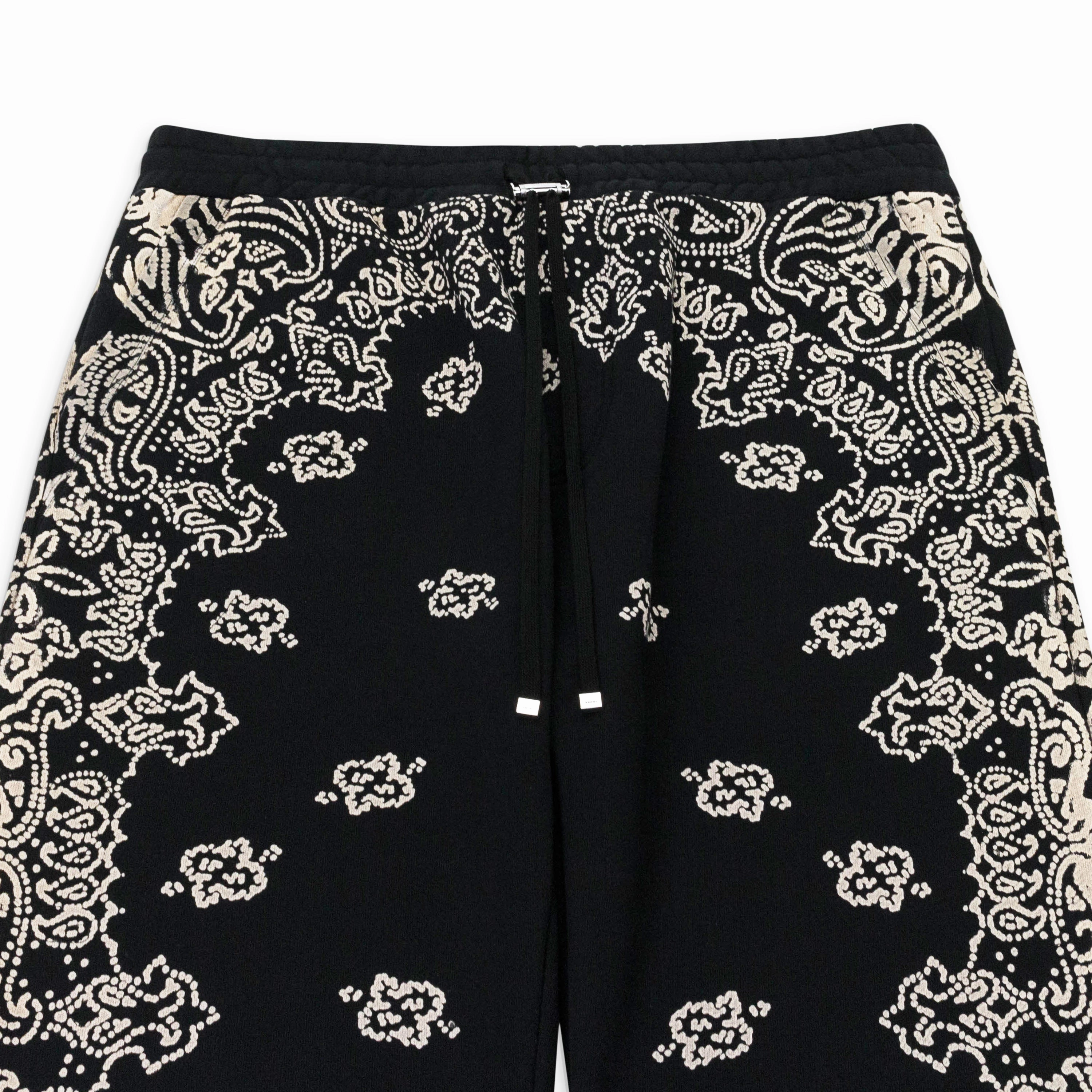 BANDANA BLEACH BLACK SWEATPANTS