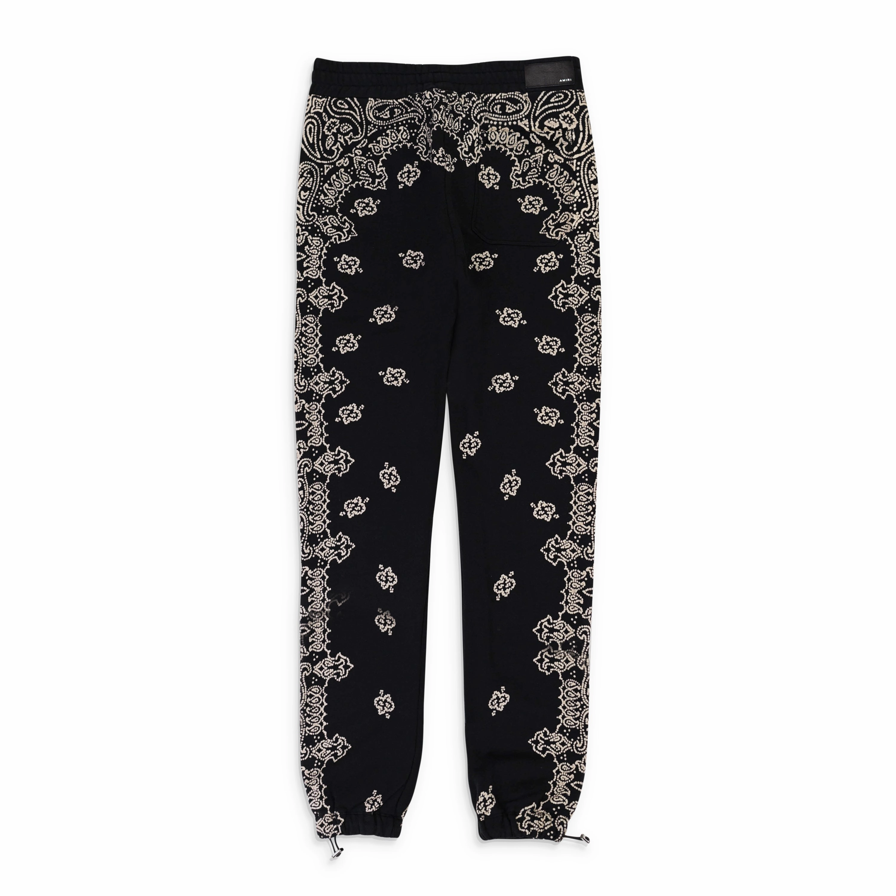 BANDANA BLEACH BLACK SWEATPANTS