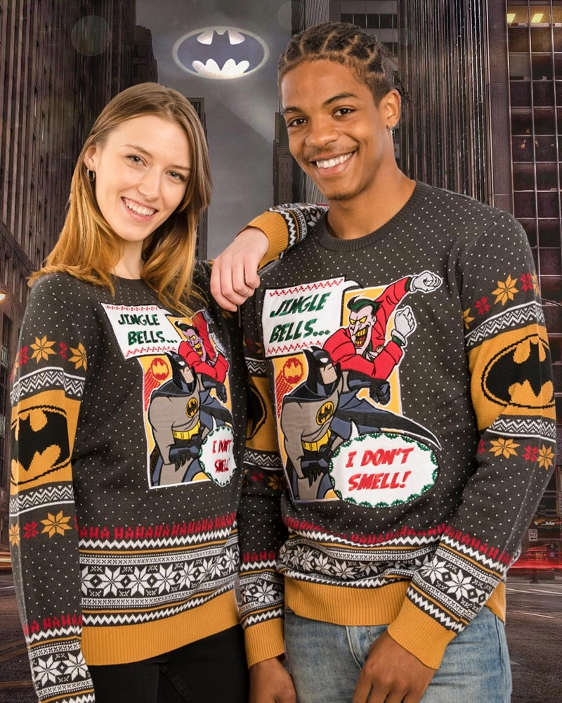 Batman Jingle Bells Knitted Christmas Jumper / Sweater