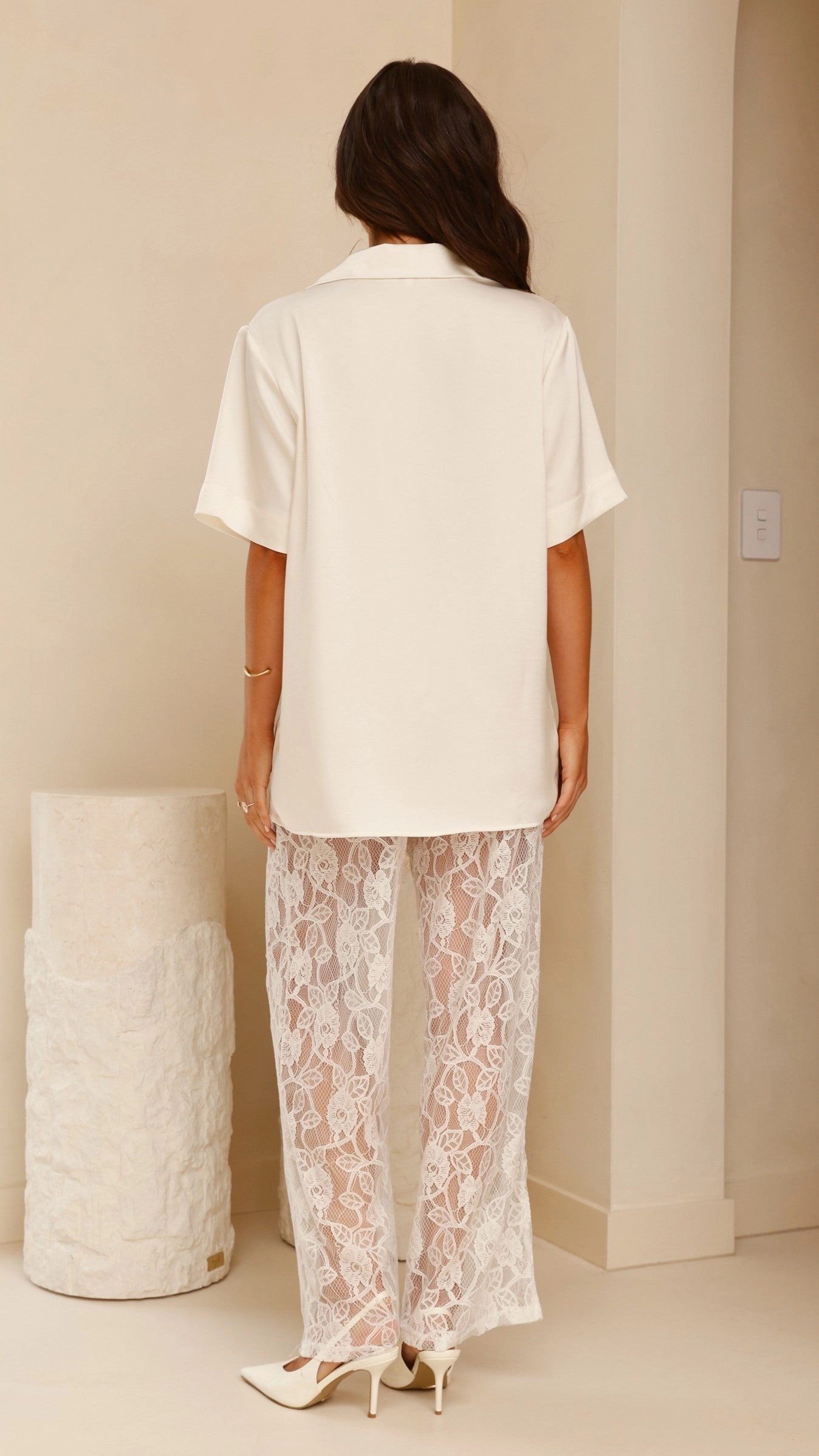 Baxter Pant - White Lace