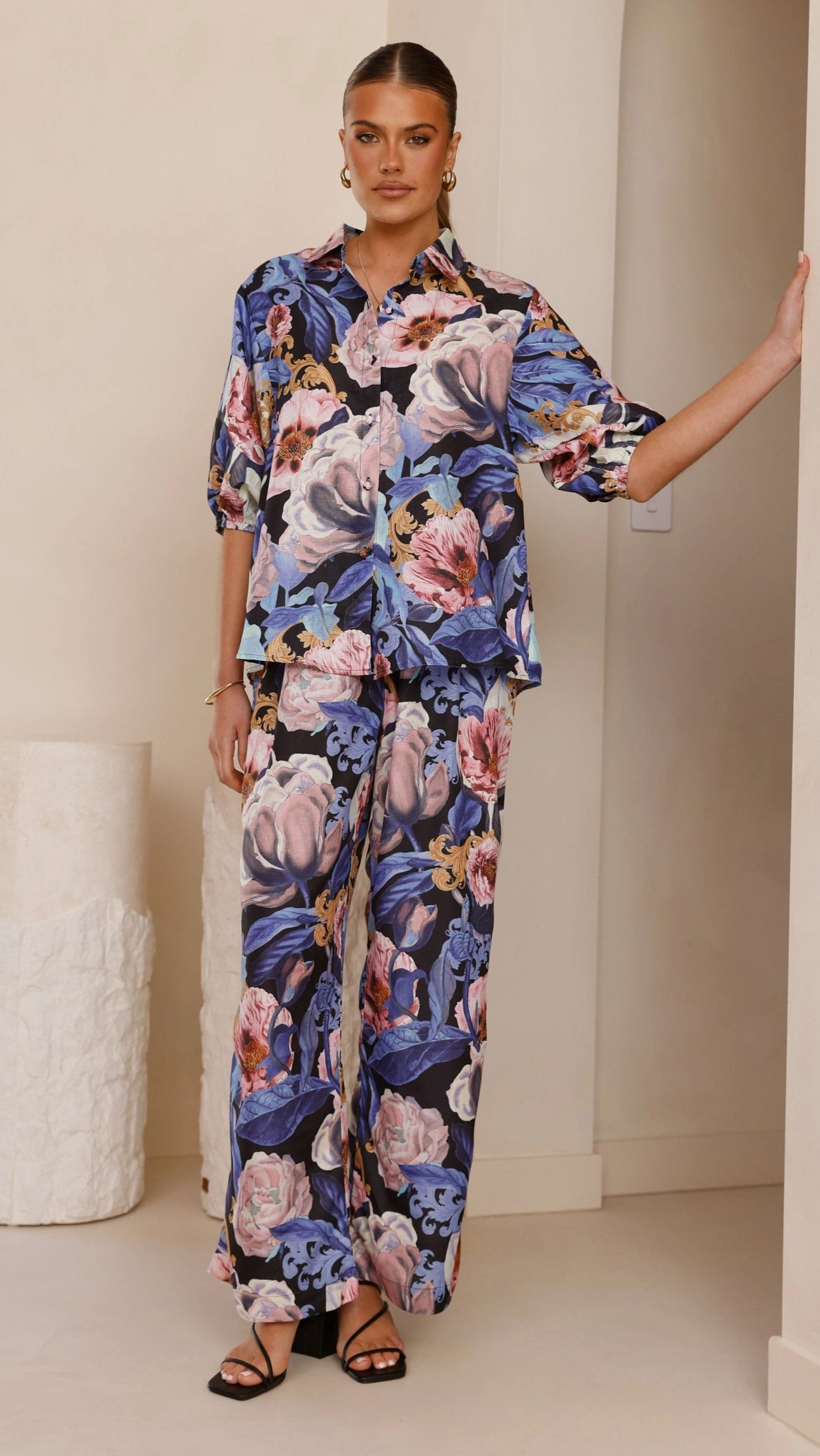 Becca Wide Leg Pants - Azure Donatella