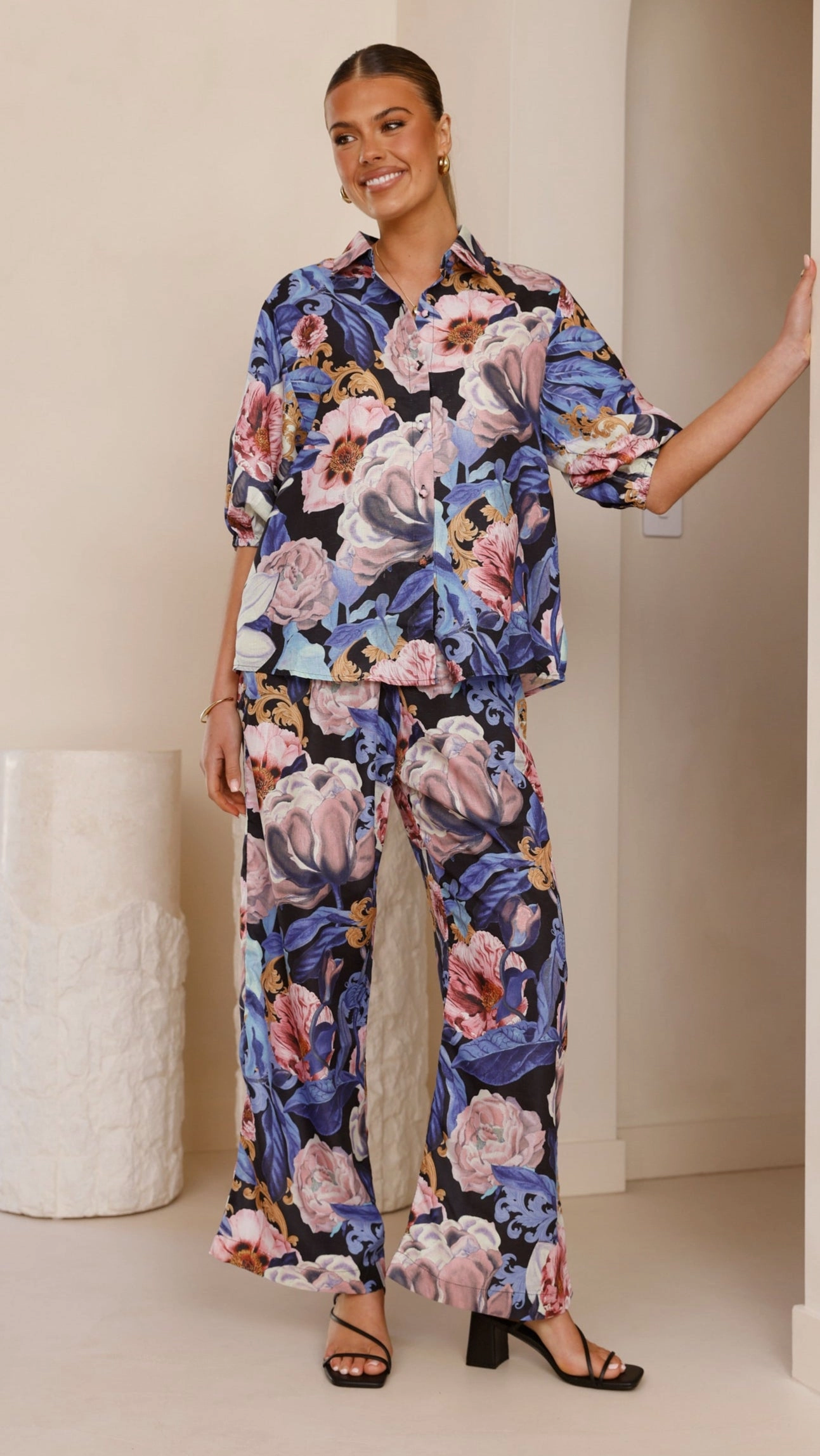 Becca Wide Leg Pants - Azure Donatella